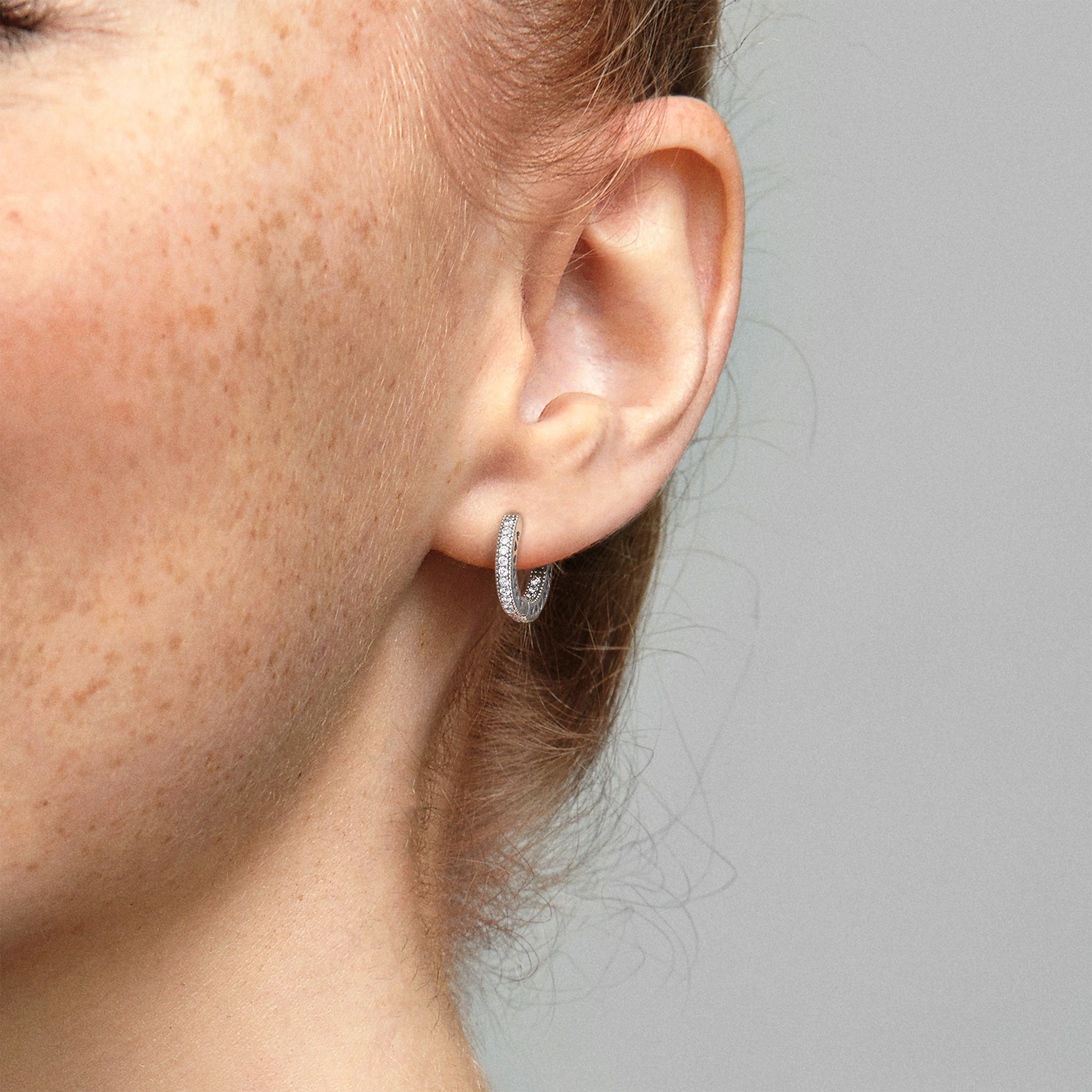 PANDORA - 296317CZ - Unendliche Herzen Kreolen - Creolen - Silber – Ansicht 3