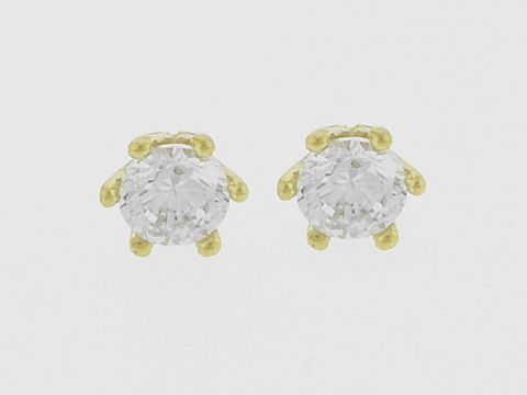 47710-0 Ohrringe Gold 333 rund reizend Stecker Zirkonia Hersteller Juwelier Harnisch zeigt elegante Ohrstecker mit funkelnden Zirkonia in goldfarbener Fassung.