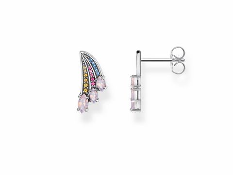 Thomas Sabo Ohrstecker H2101-348-7 in Silber mit mehrfarbigen Steinen in eleganter Form, ideal für jeden Anlass und Ausdruck von Stil und Eleganz.