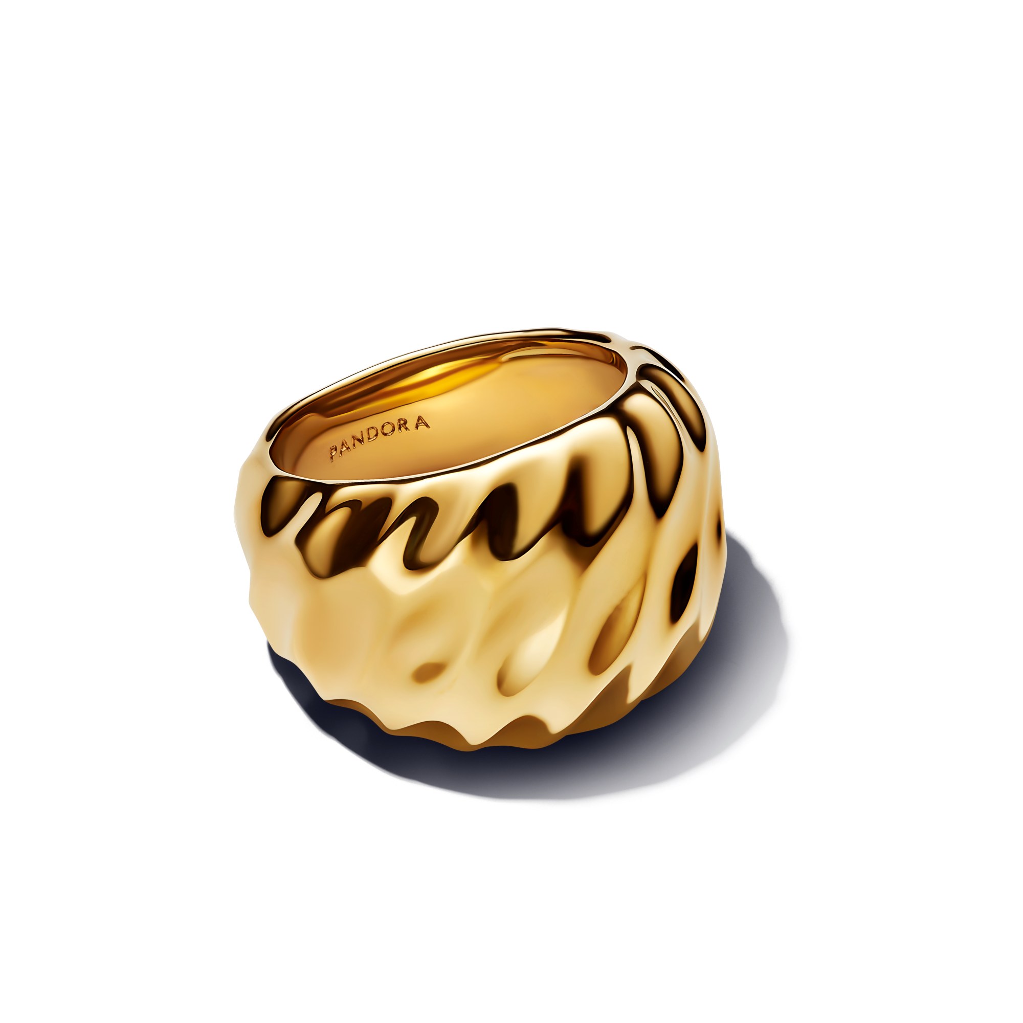 Pandora ESSENCE - gewellter Statement-Ring - Gelbgold Vergoldung – Ansicht 2