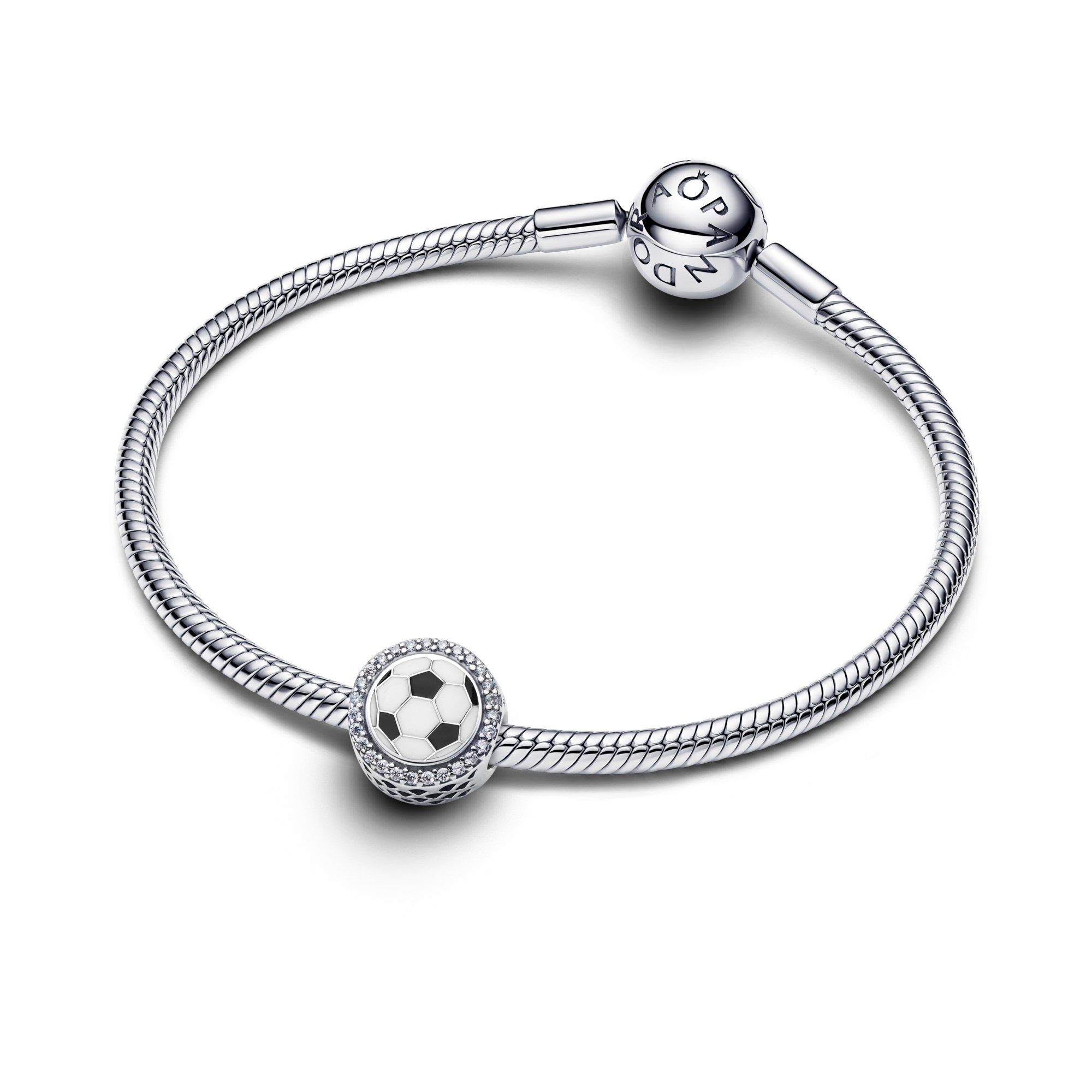 Pandora Charm Pavé - Fussball - FUSSI Fanartikel - Sterling Silber - Zirkonia & Emaille – Ansicht 2