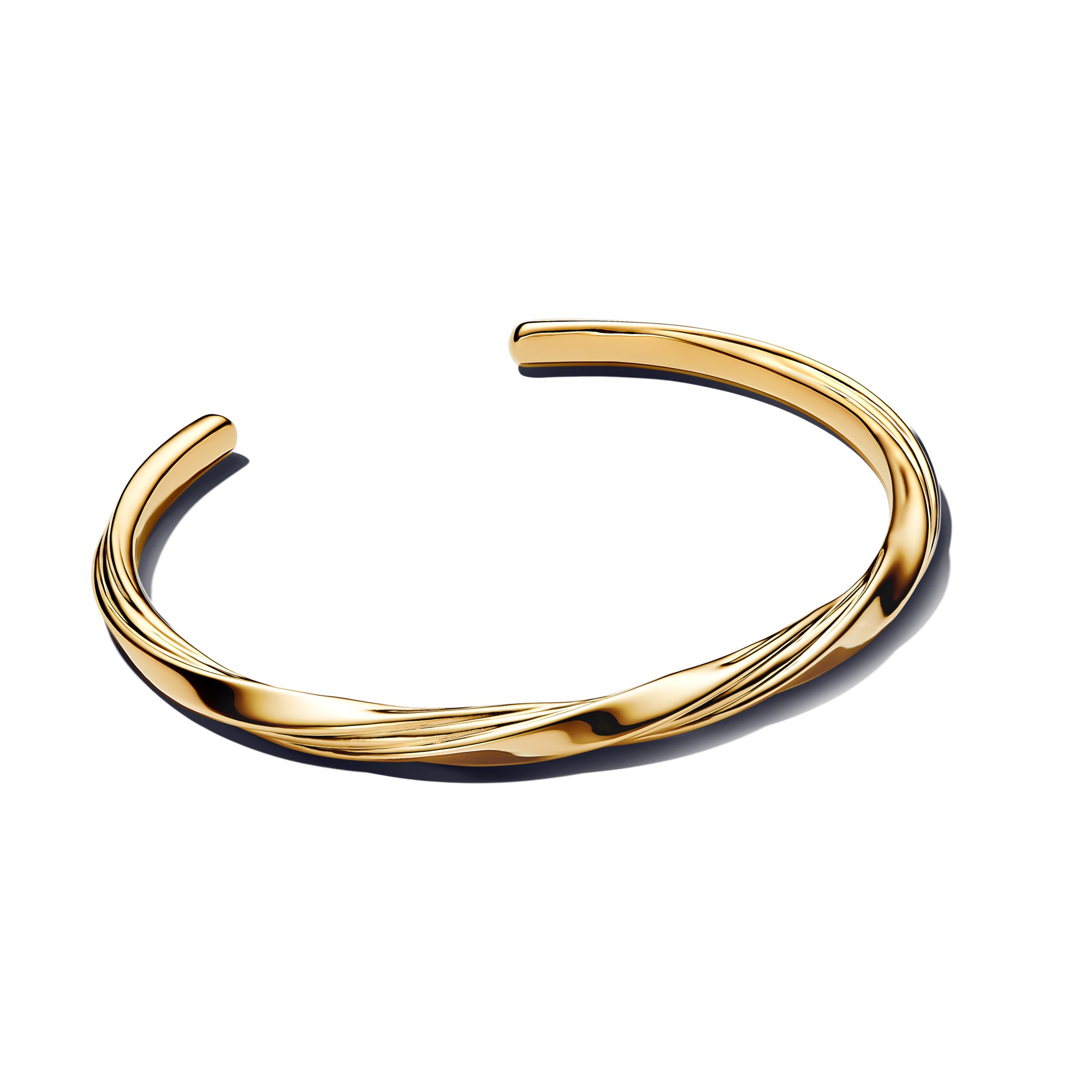 Pandora ESSENCE - verdrehter offener Armreif - Gelbgold Vergoldung – Ansicht 2