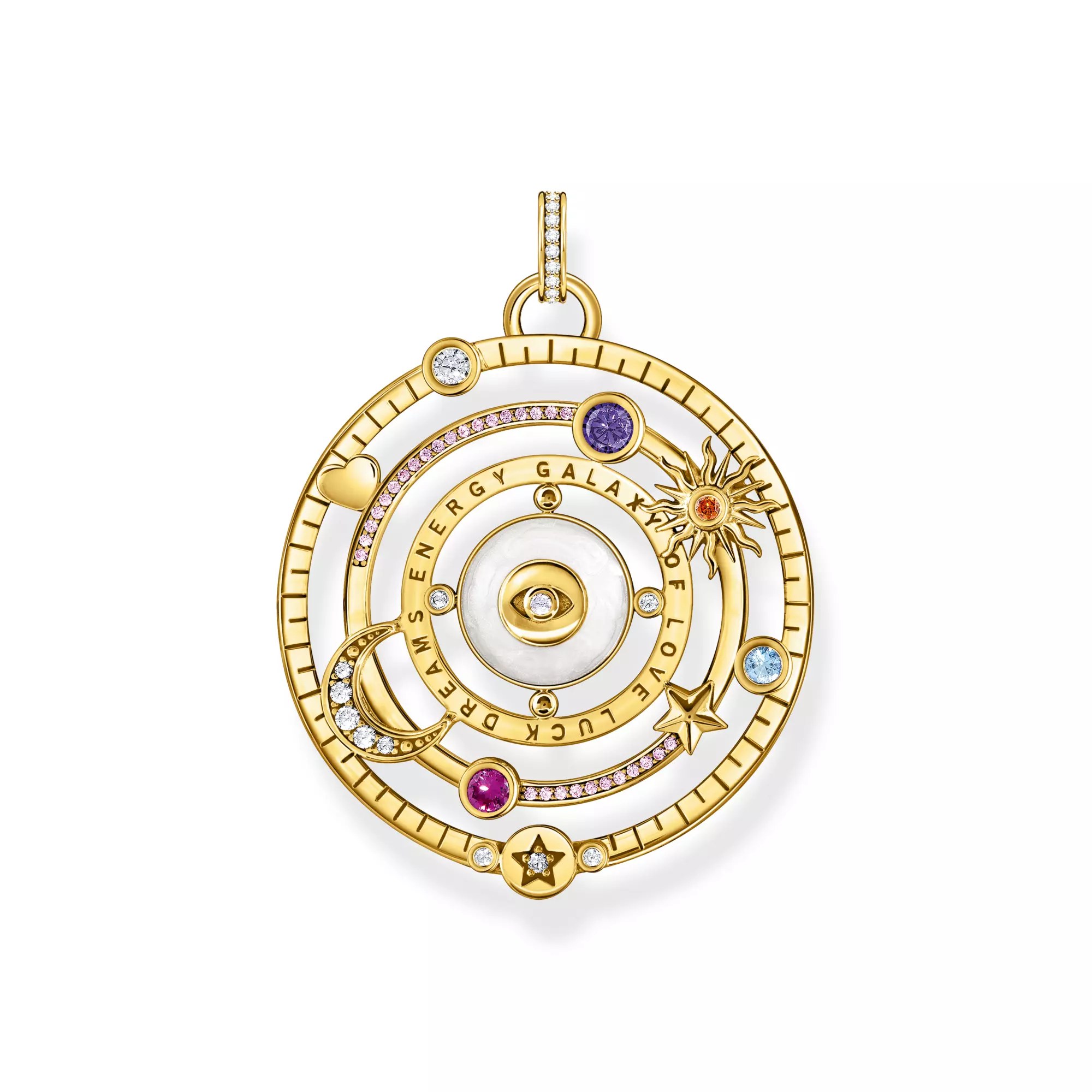 Thomas Sabo Anhänger - Silber verg. & Emaille & Zirkonia - bunt - kosmischer Talisman