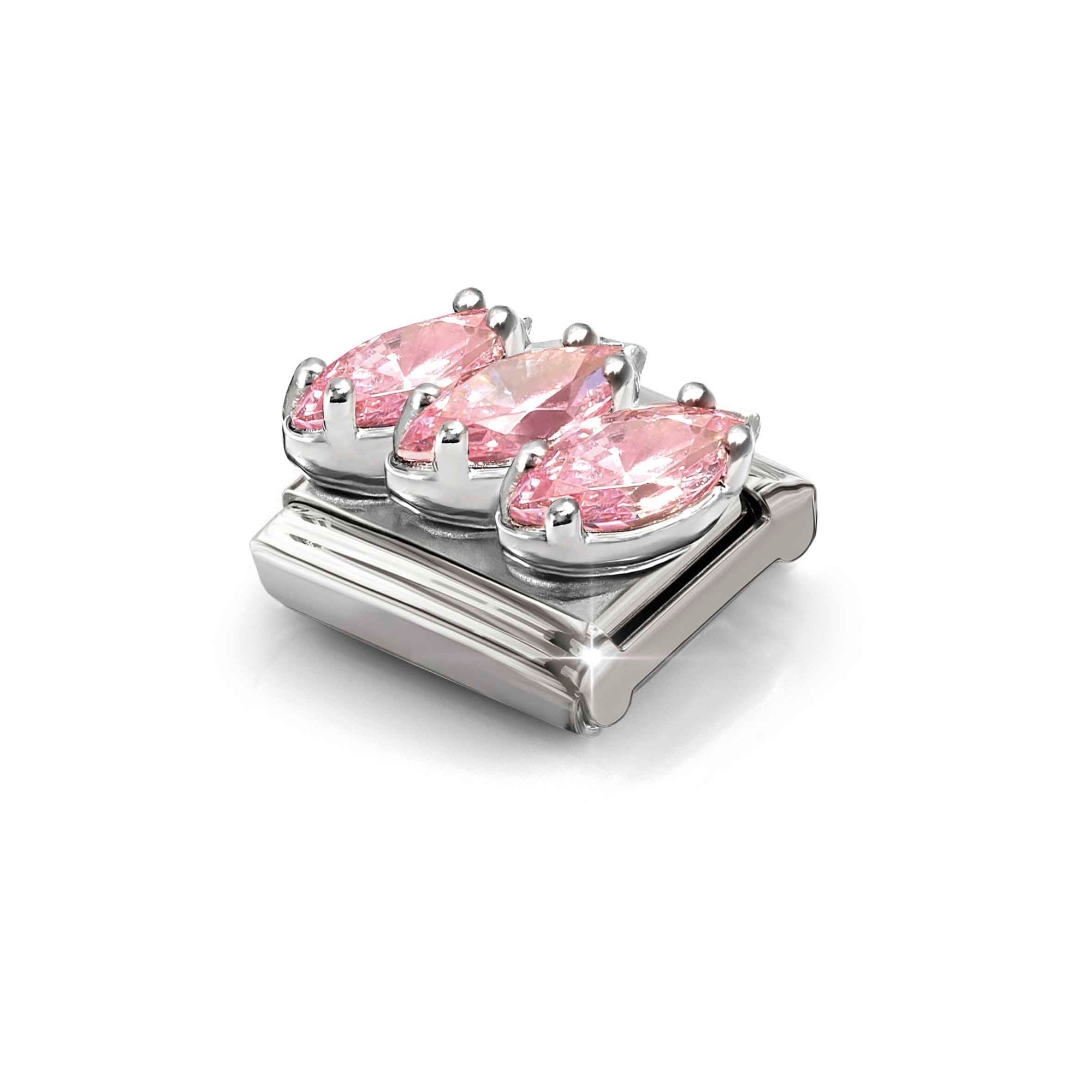 Nomination Composable Classic Charm Trilogy rosa - Edelstahl, Sterling Silber, Zirkonia – Ansicht 4