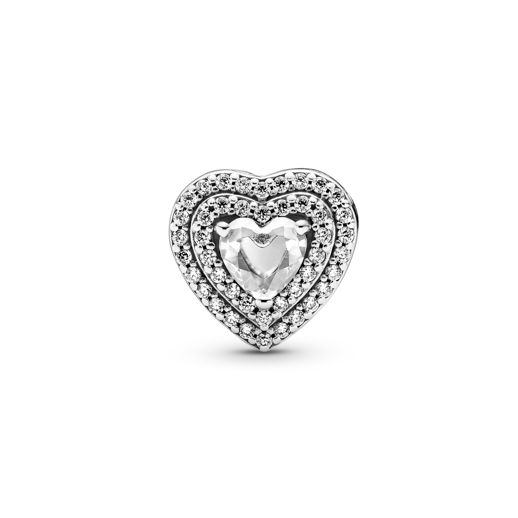 Pandora Timeless - Charm - Funkelnde - geebnete Herzen - Silber - Zirkonia – Ansicht 3