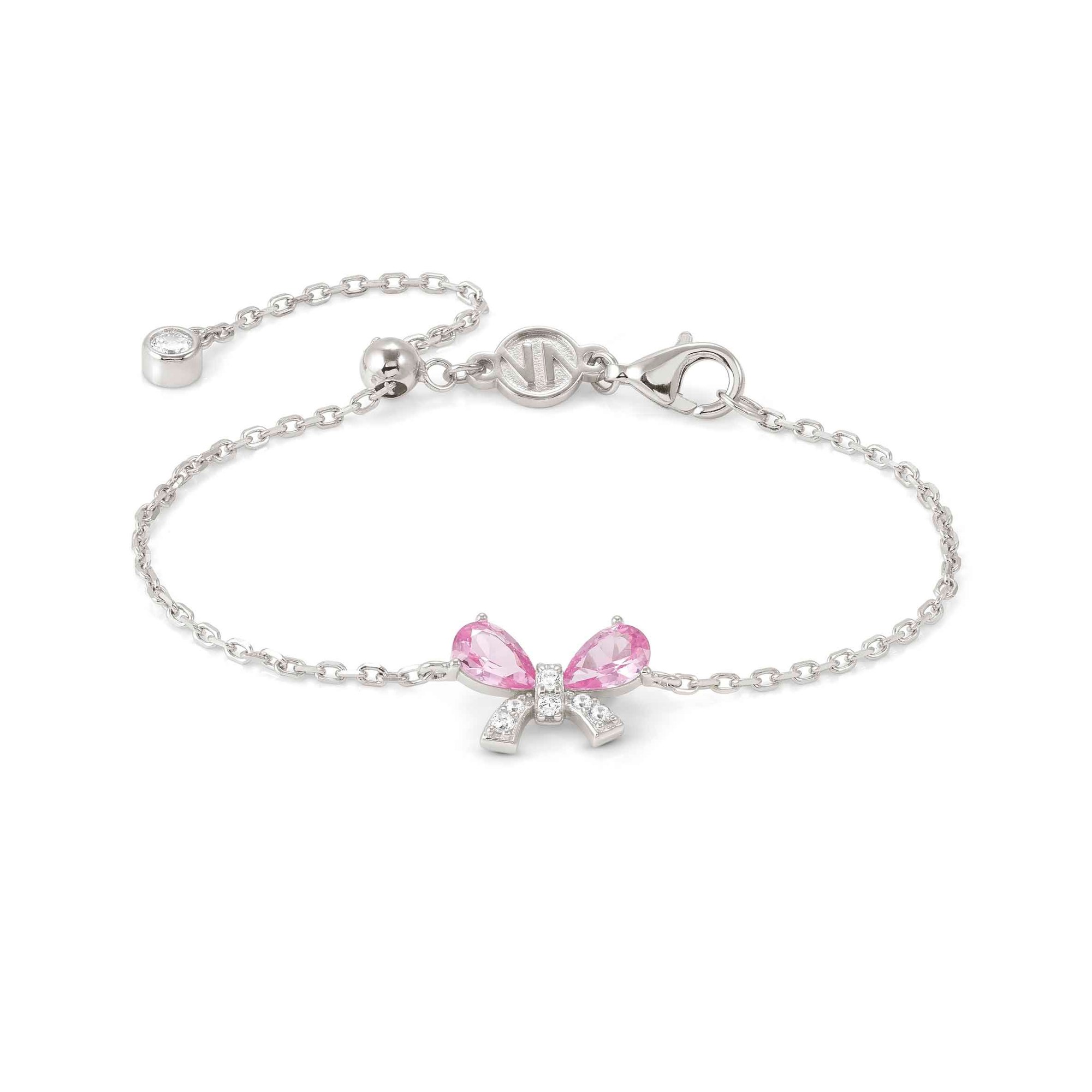 Nomination SHINE ME UP Armband aus Sterling Silber - Zirkonia - Schleife - Weiß - Rosa - bis 18 cm – Ansicht 2