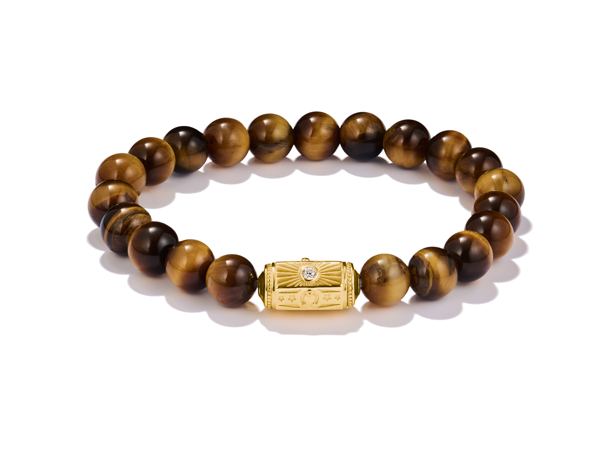 Thomas Sabo A2212-324-2-L17 ELYNDRA Armband 17 cm - 750/- Gold auf Silber & Tigerauge & Zirkonia - Braun