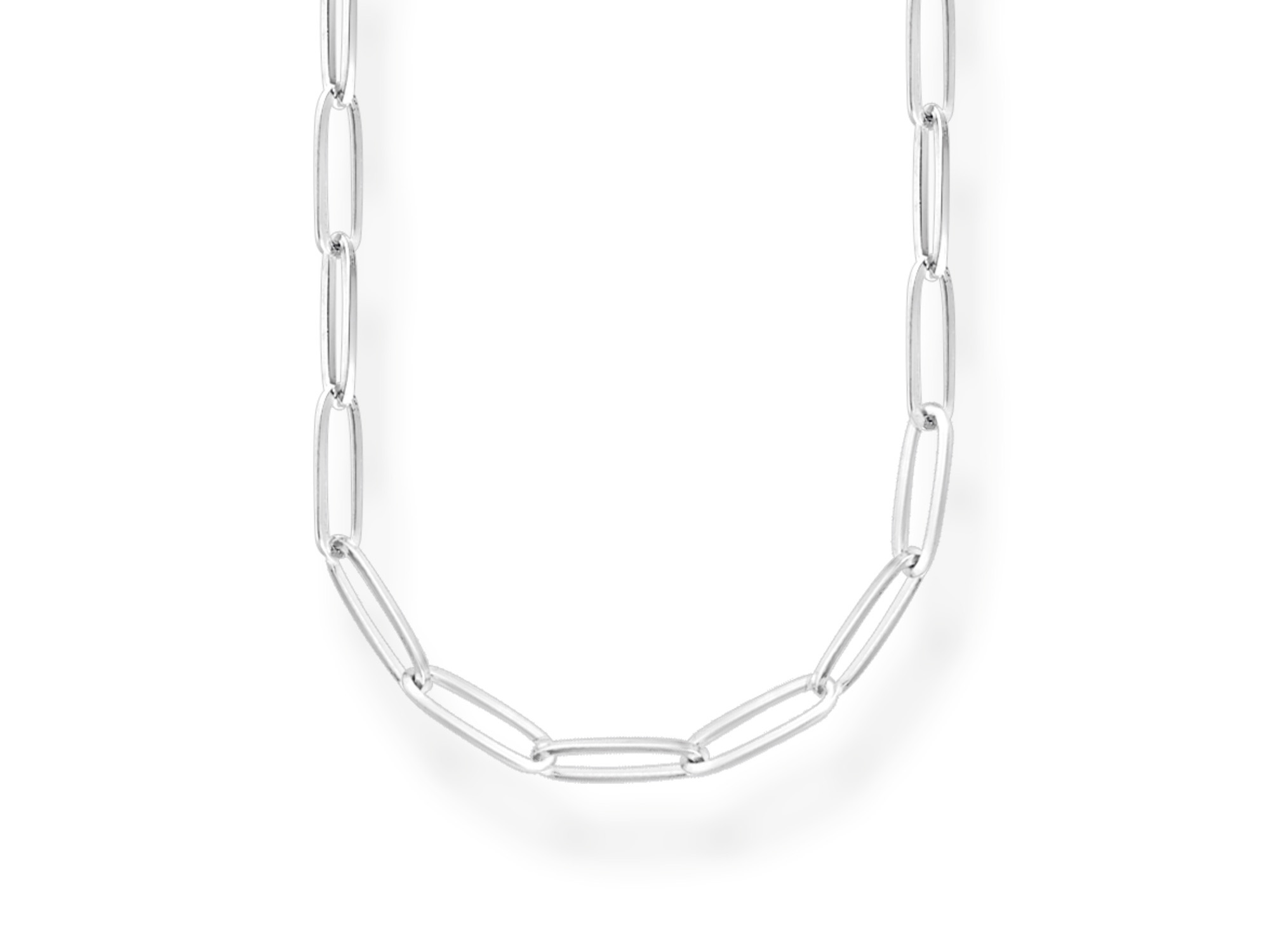 Figaro Kette aus Silber von Thomas Sabo, Modell Connect KE2329-001-21-L45v, mit einer Länge von 45 cm, elegant gestaltete Glieder für stilvolle Akzente im Charm Club.