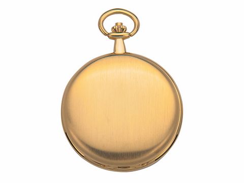Taschenuhr vergoldet mit Deckel und Quarz Werk, matte Oberfläche, Datumsanzeige, Hersteller Juwelier Harnisch, ideal für Sammler und Liebhaber klassischer Zeitmesser.