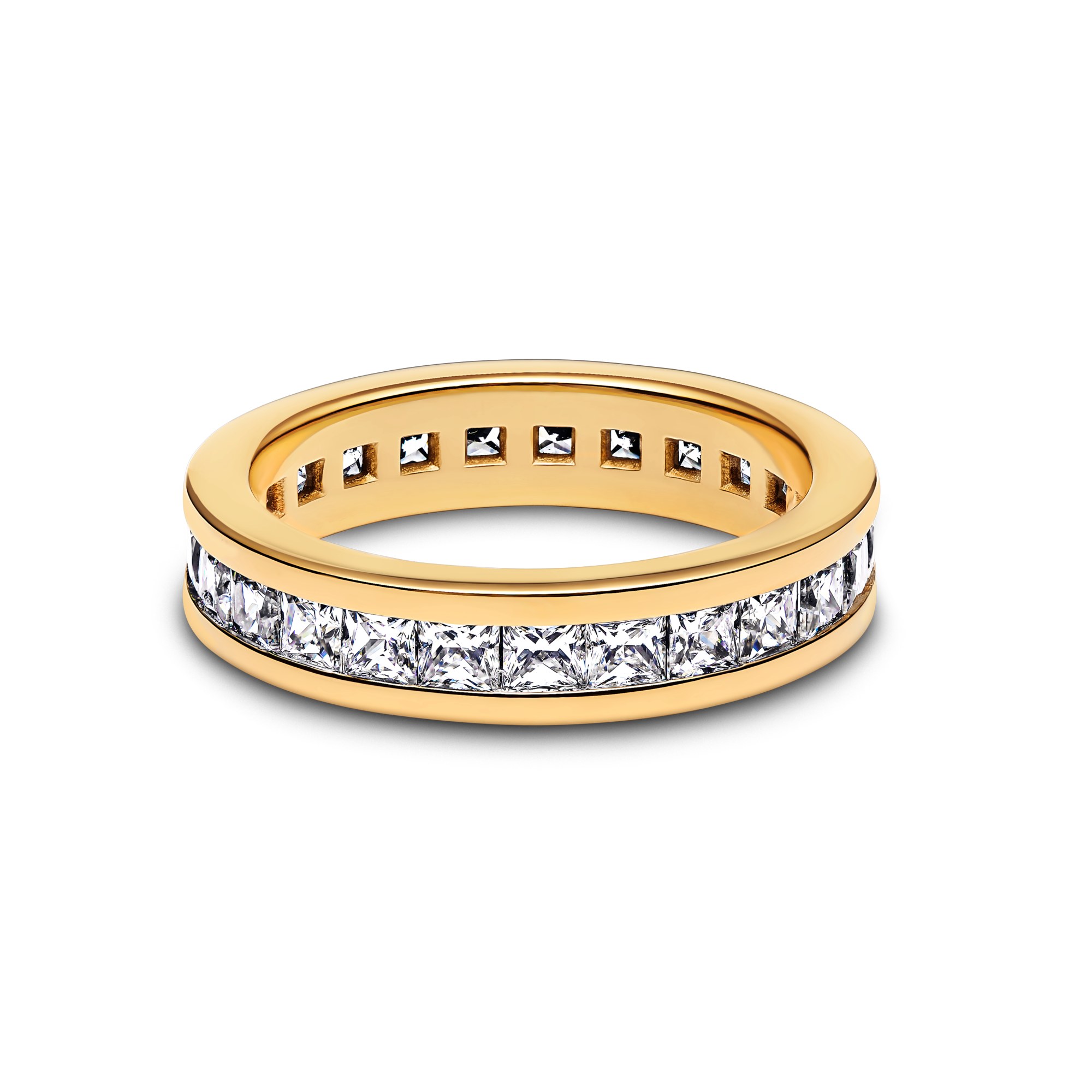 Pandora Ring - Eternity-Kanal-Ring - Gelbgold Vergoldung - Zirkonia – Ansicht 2