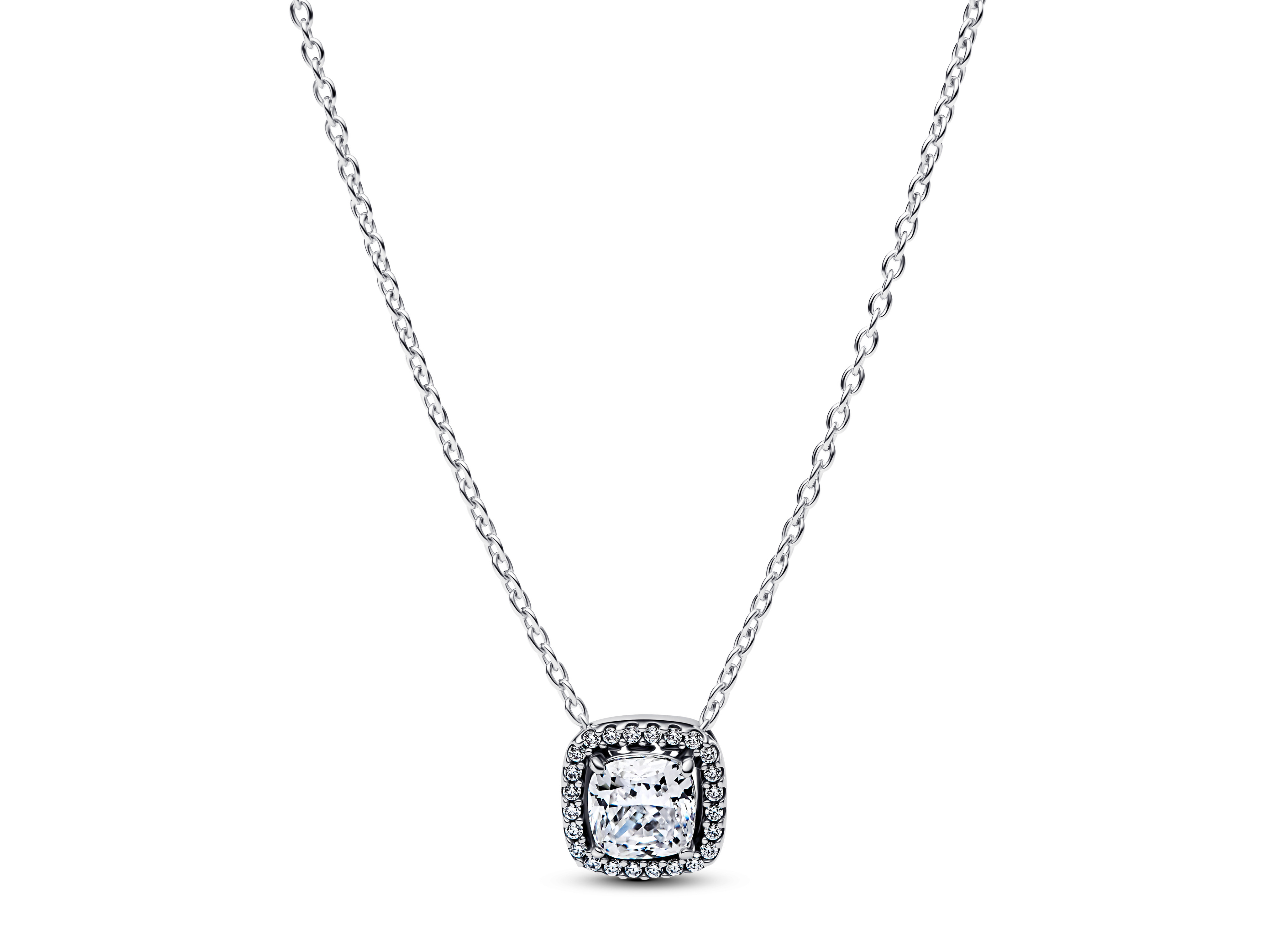 Pandora 393560C02-45 - Strahlenkranz-Anhänger Collier-Halskette - Sterling Silber - Zirkonia - 45 cm