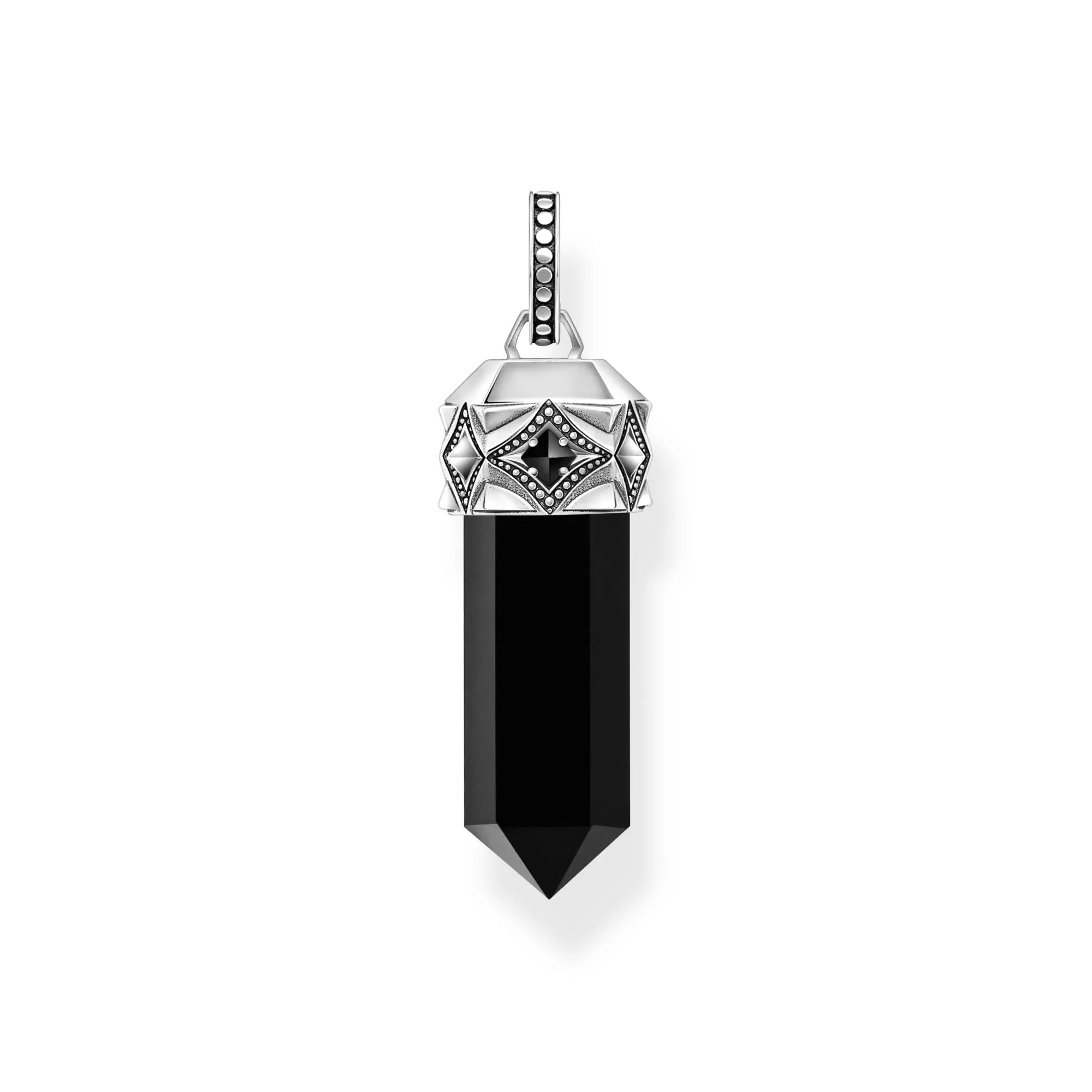 Thomas Sabo Anhänger - Kristall aus Schwarzem Onyx - Silber gesch. & Onyx & Zirkonia - Schwarz
