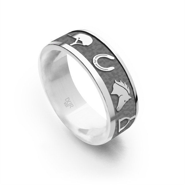 DUR Ring - Pferdeglück - Sterling Silber rhodiniert – Ansicht 2