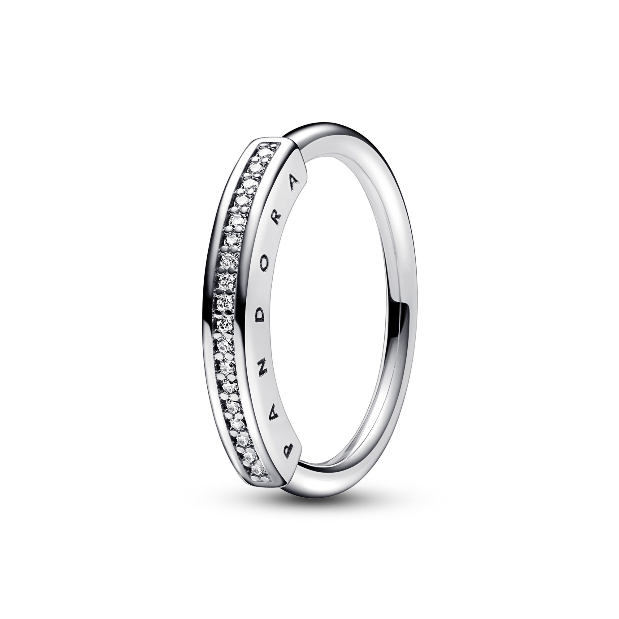Pandora Signature I-D Pavé-Ring - Sterling Silber + klarem Zirkonia - Klar
