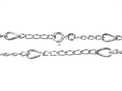 Lange Silberkette mit rhodinierten Elementen und ansprechendem Design, Hersteller Juwelier Harnisch, ideal für Colliers. Hochwertige Verarbeitung und zeitloses Aussehen.