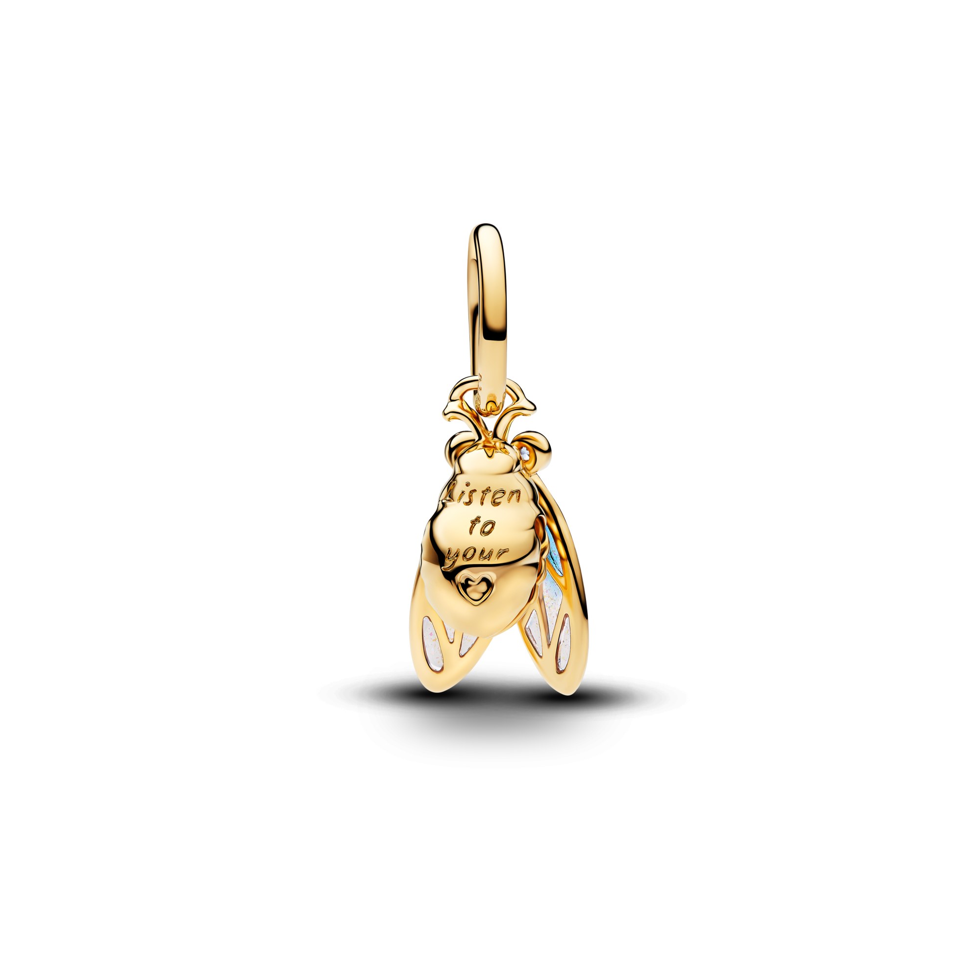 Pandora Zikade Charm-Anhänger - Gelbgold Vergoldung - Zirkonia – Ansicht 3