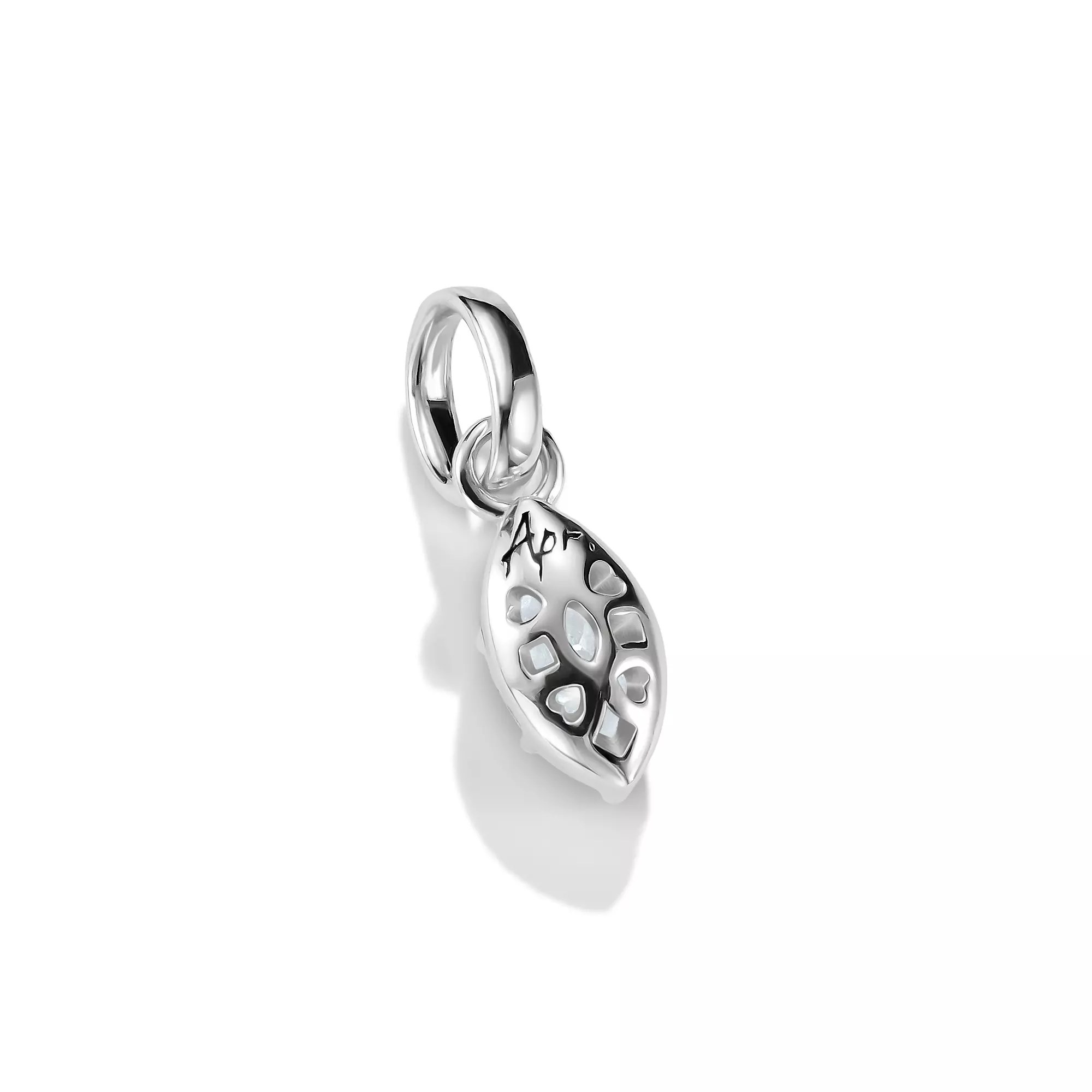 Thomas Sabo Connect - Birthstones Charm - April - Sterling Silber & Zirkonia - Weiß - Charm mit Öse – Ansicht 2