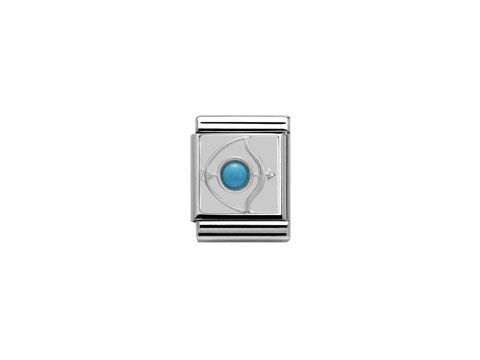 Nomination BIG Sternzeichen SCHÜTZE aus Sterling Silber 332501 09, mit einem zentralen blauen Stein und elegantem Design, ideal für eine stilvolle Zubehör-Ergänzung.