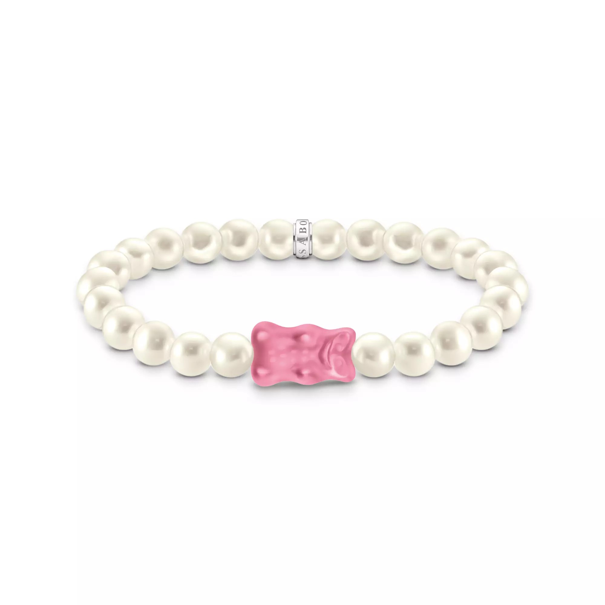 Thomas Sabo Armband - HARIBO Gummibärchen - Goldbär - Silber & Zuchtperlen - Rosa-Pink - 15 cm