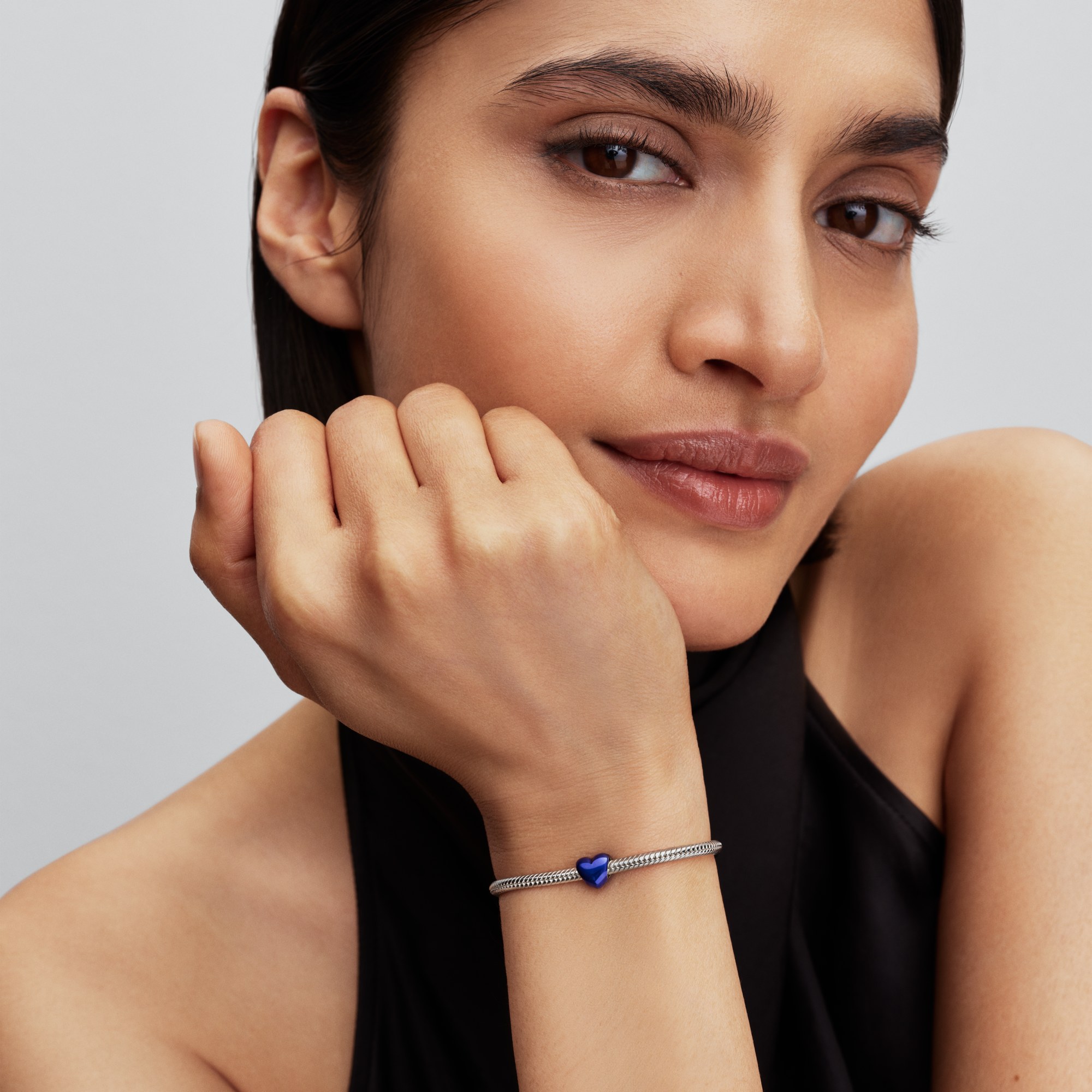 Pandora Blaues Herz Mini-Charm - Sterling Silber - Emaille Blau – Ansicht 4
