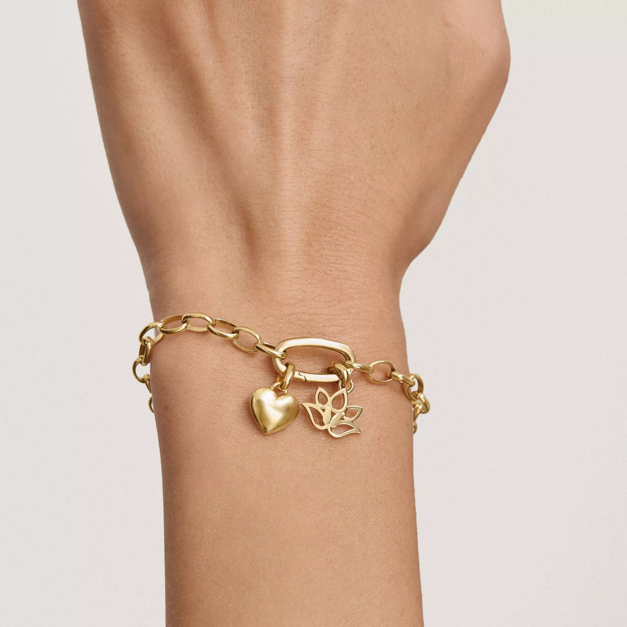 Thomas Sabo Connect - Charm Herz - 18k Gelbgold Vergoldung - Charm mit Öse – Ansicht 5