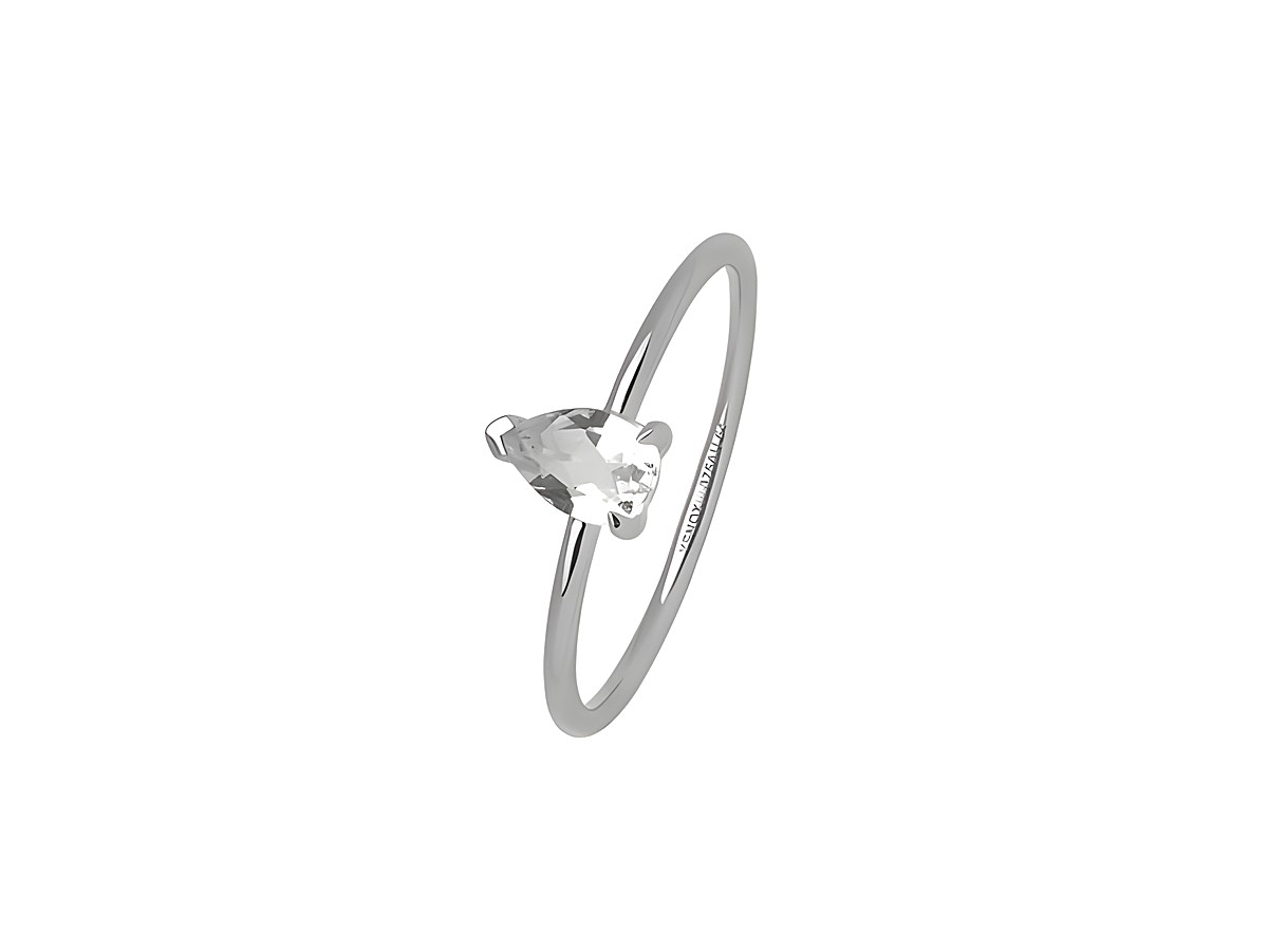 Xenox Weißgold Ring XG4552/54 mit Farbstein in 375 Weißgold, Größe 54, elegant und zeitlos, ideal für besondere Anlässe und als modisches Accessoire.