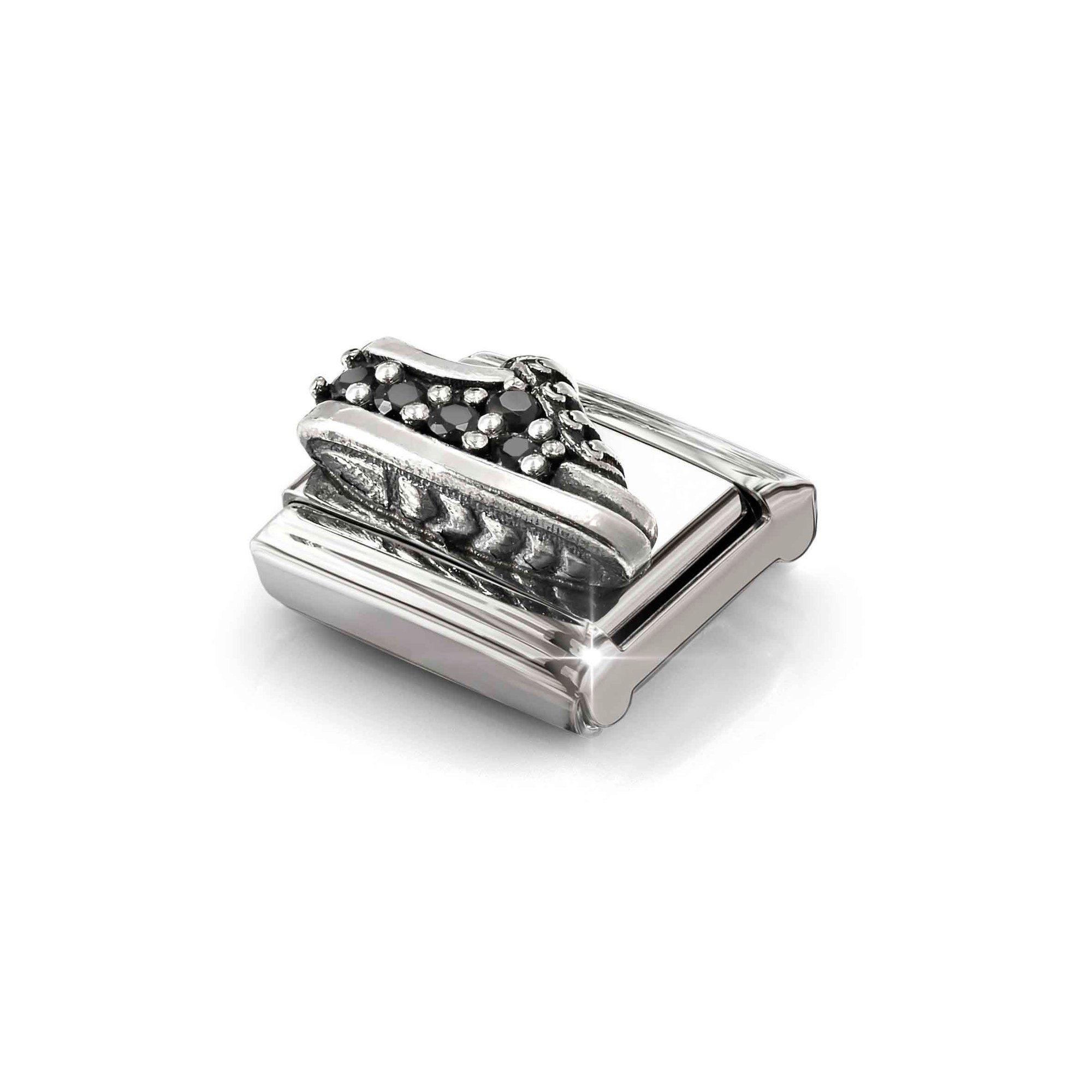 Nomination Composable Classic Charm Sneaker schwarz - Edelstahl, Sterling Silber, Zirkonia – Ansicht 4