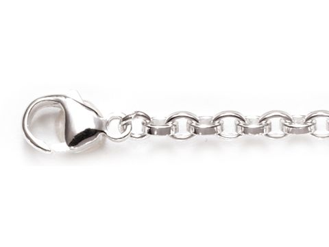 Polierte Silber-Ankerkette von Thomas Sabo mit einer Länge von 53,0 cm und einem Karabinerverschluss, ideal für die Kombination mit Charms.
