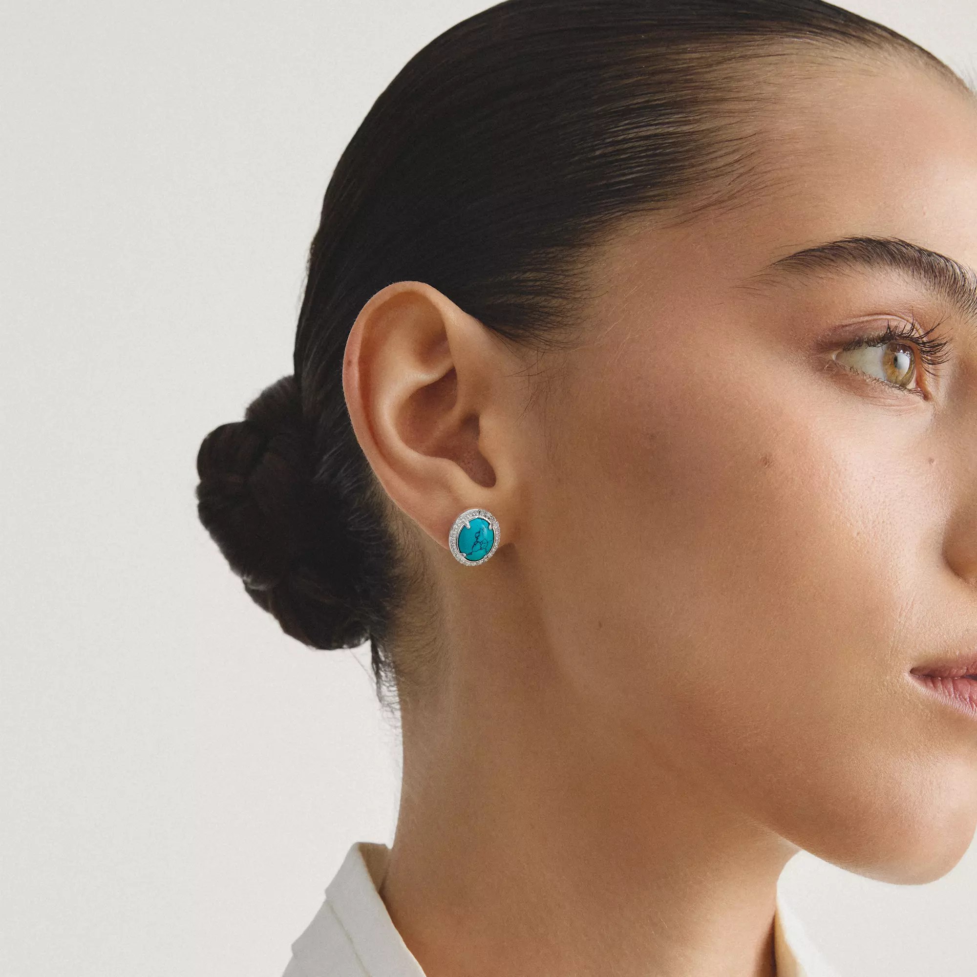 Thomas Sabo ELYNDRA - Ohrstecker - Sterling Silber recy. & imit. Türkis & Zirkonia - türkis – Ansicht 3
