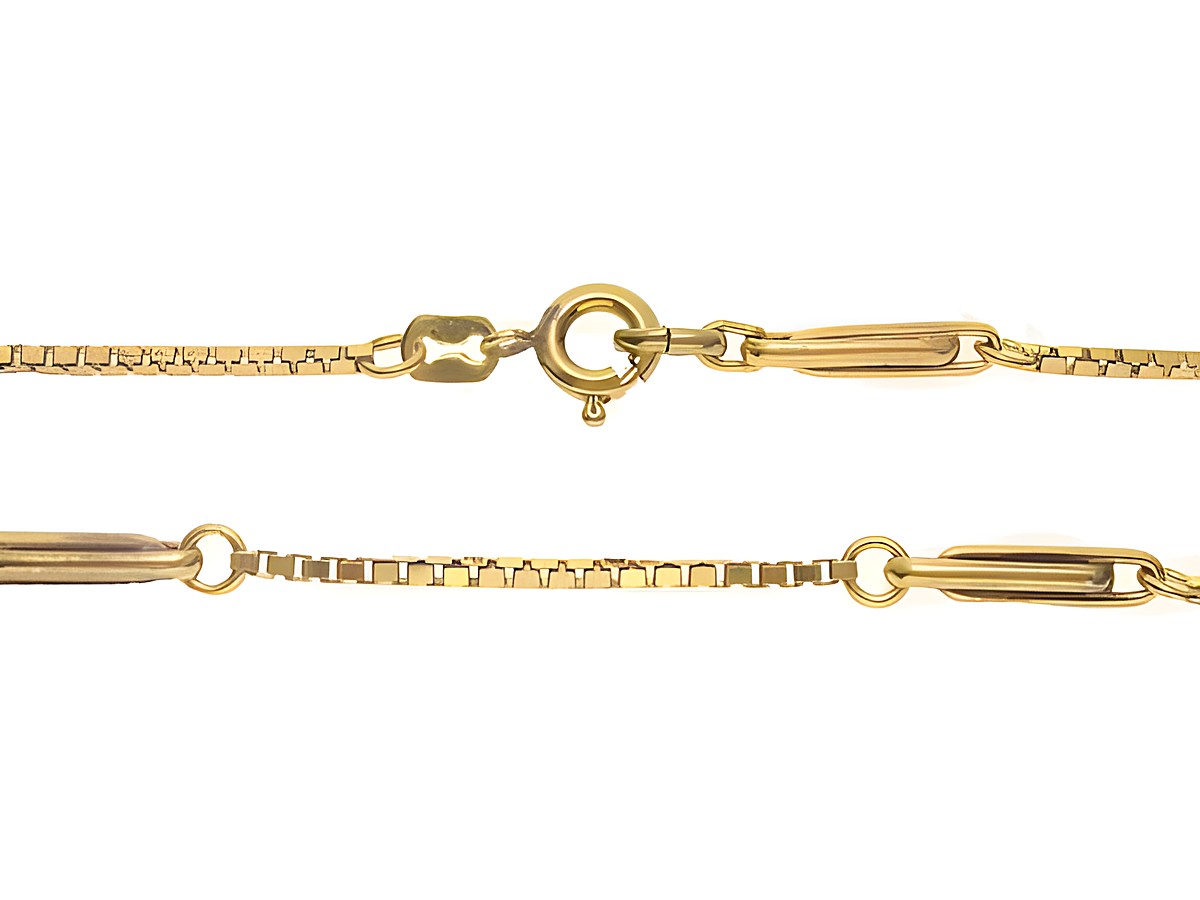 Goldkette 41 cm DESIGN 2,7 mm von Hersteller Juwelier Harnisch, glänzende Oberfläche und klassischer Karabinerverschluss, ideal für eleganten Schmuck.