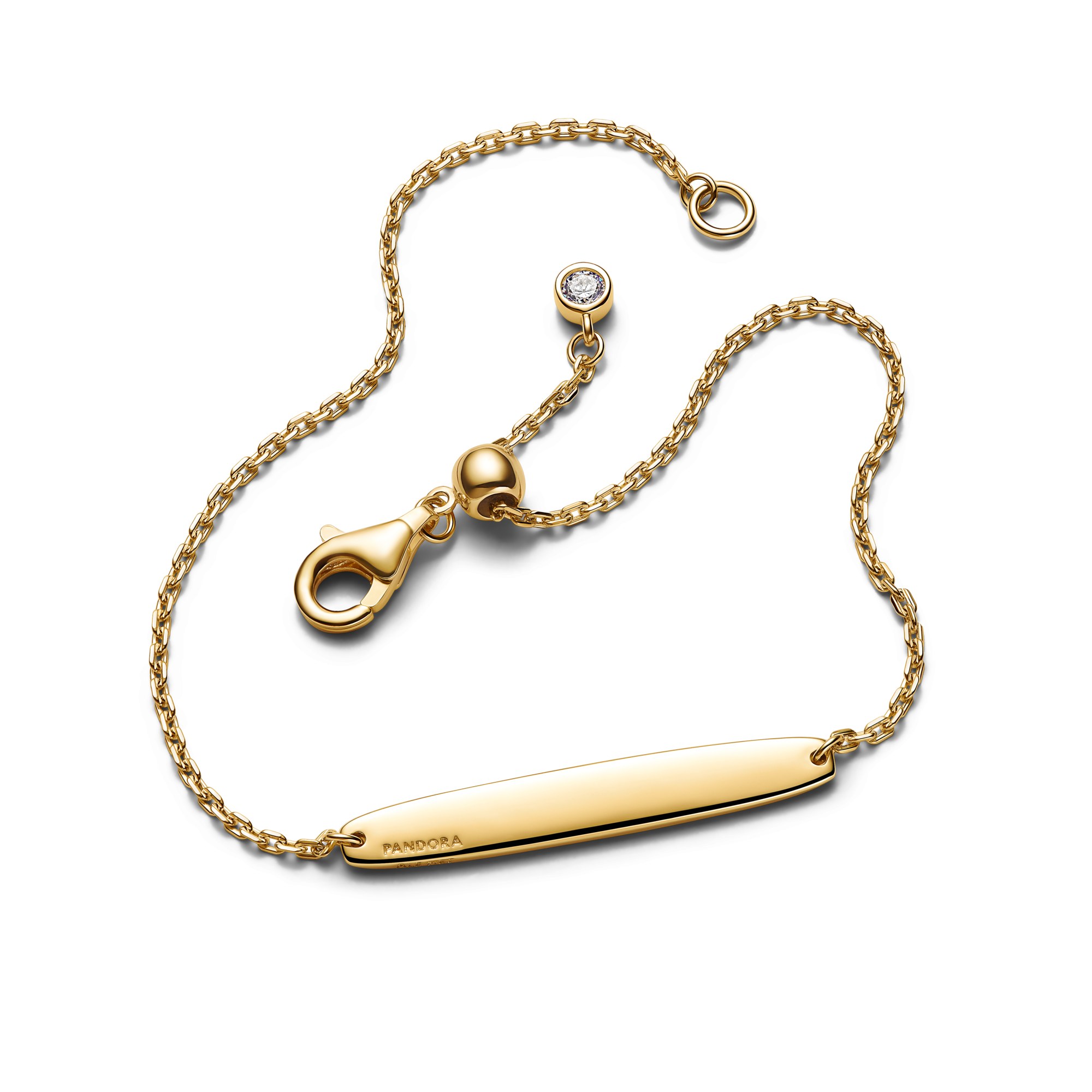 Pandora Stab Kettenarmband - Gelbgold Vergoldung - Zirkonia – Ansicht 2