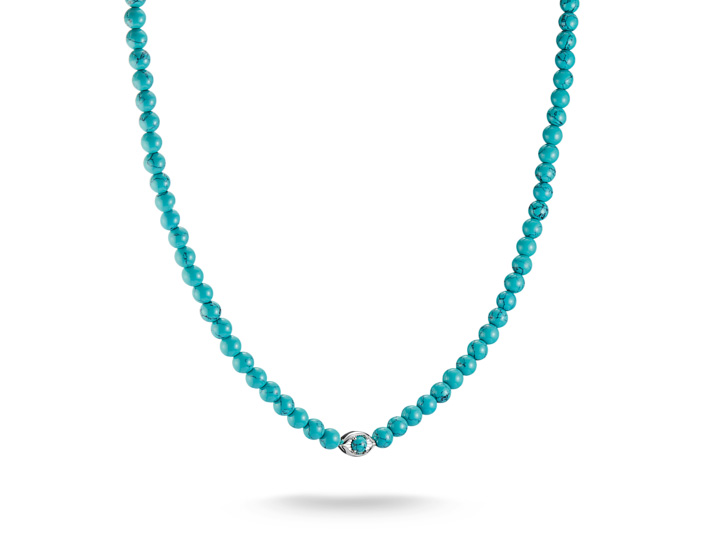Thomas Sabo KE2332-404-17-L55 ELYNDRA Kette 55 cm - Sterling Silber & imit. Türkis - Türkis