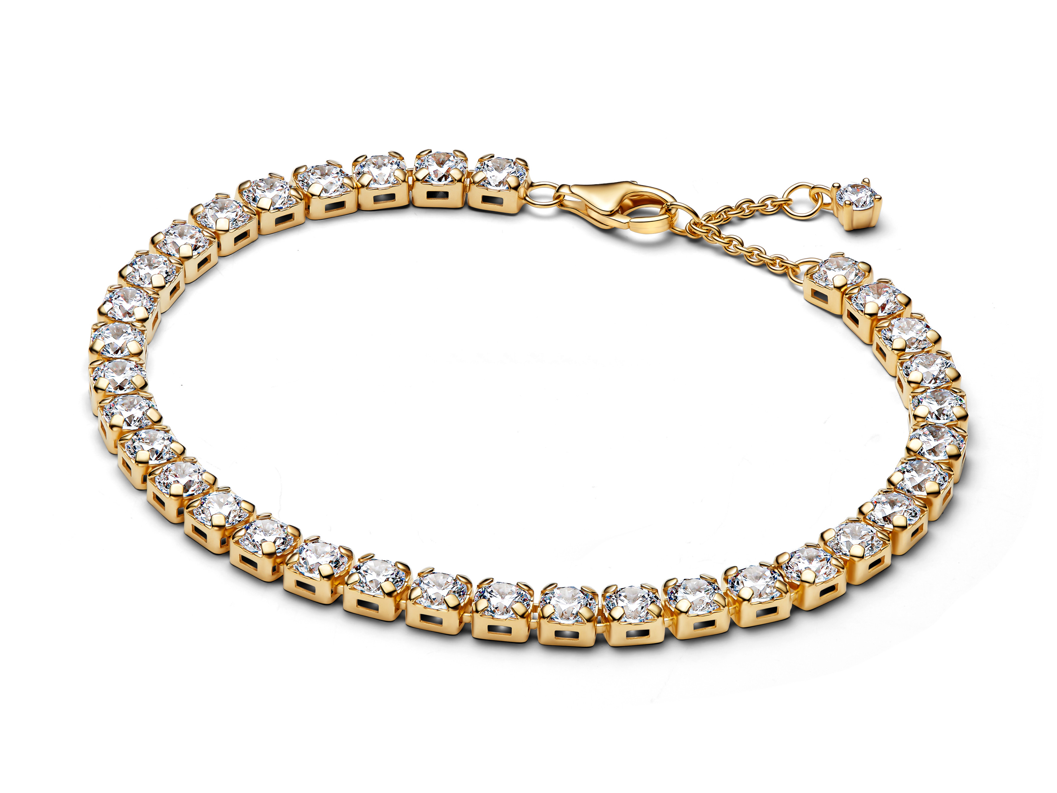 Pandora 563539C01-20 - Funkelndes aussdrucksstarkes Tennisarmband - Gelbgold Vergoldung - Zirkonia - 20 cm