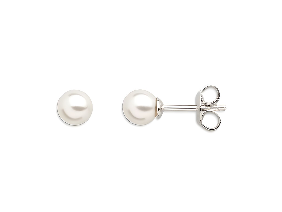 Xenox Sterling Silber Ohrringe XS3512N PEARL DREAMS mit eleganten, schlichten Perlen und einem sicheren Verschluss, ideal für einen zeitlosen Look.