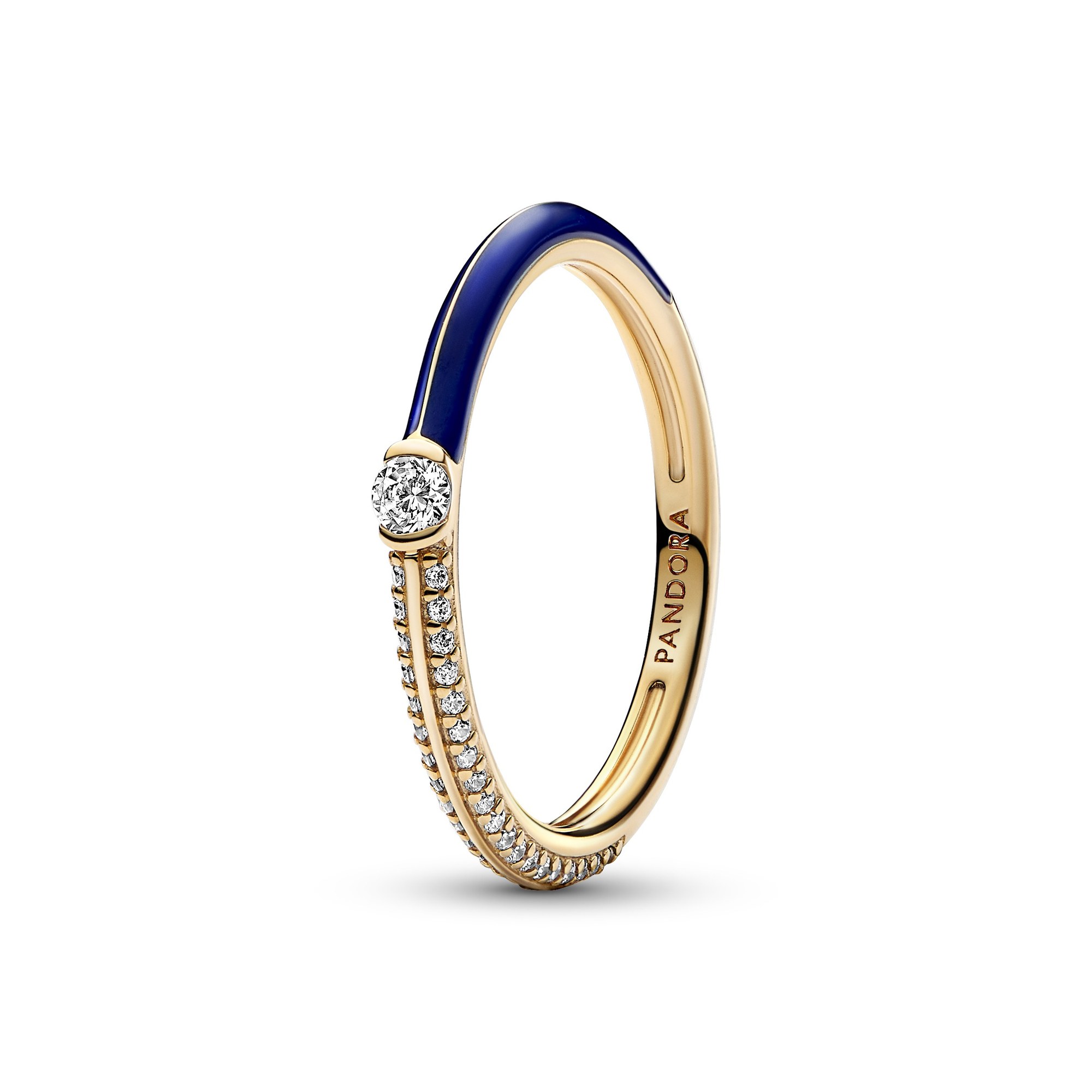Pandora ME Pavé & Blau Doppelring - Gelbgold Vergoldung