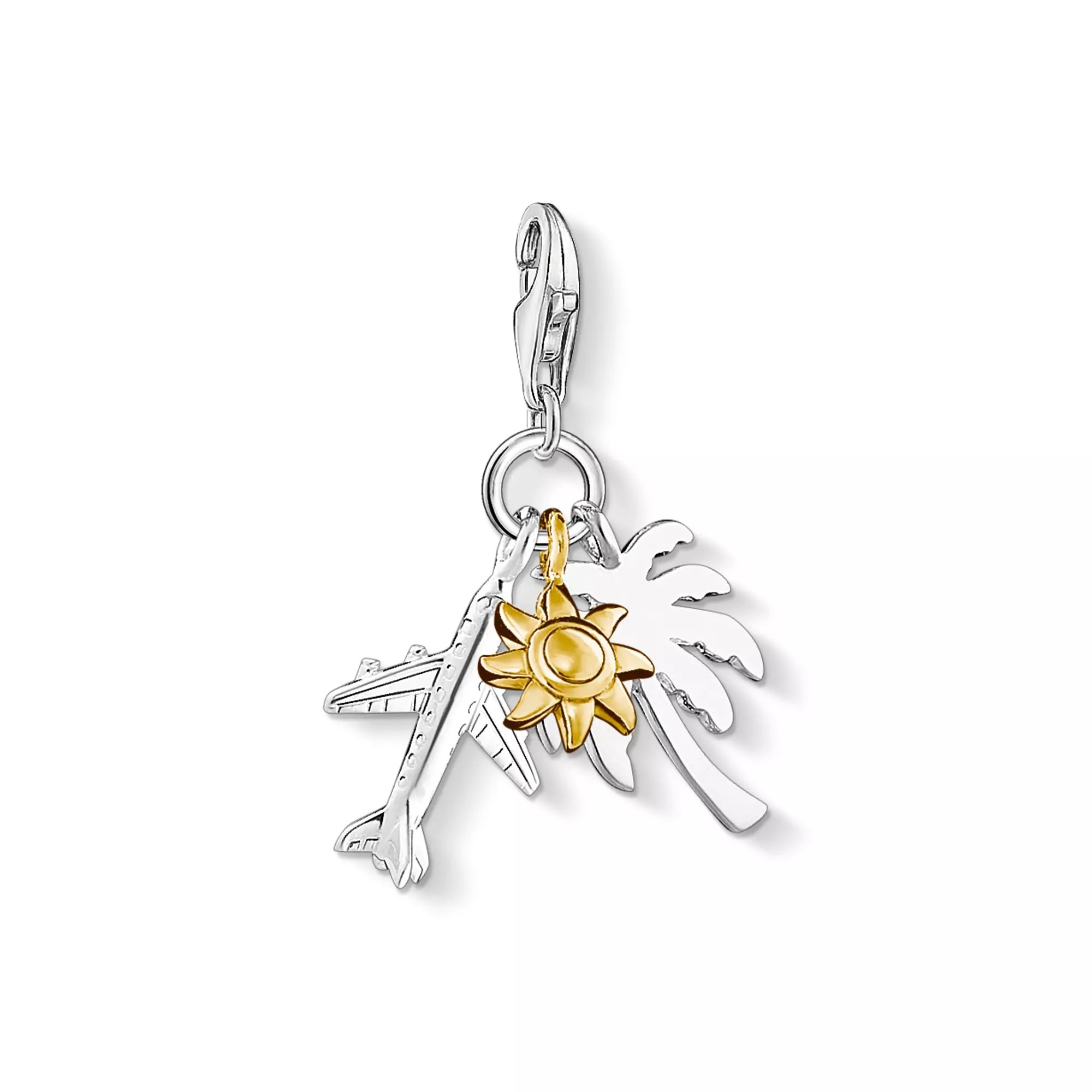 Thomas Sabo Sonne, Flugzeug, Palme - Charm-Anhänger