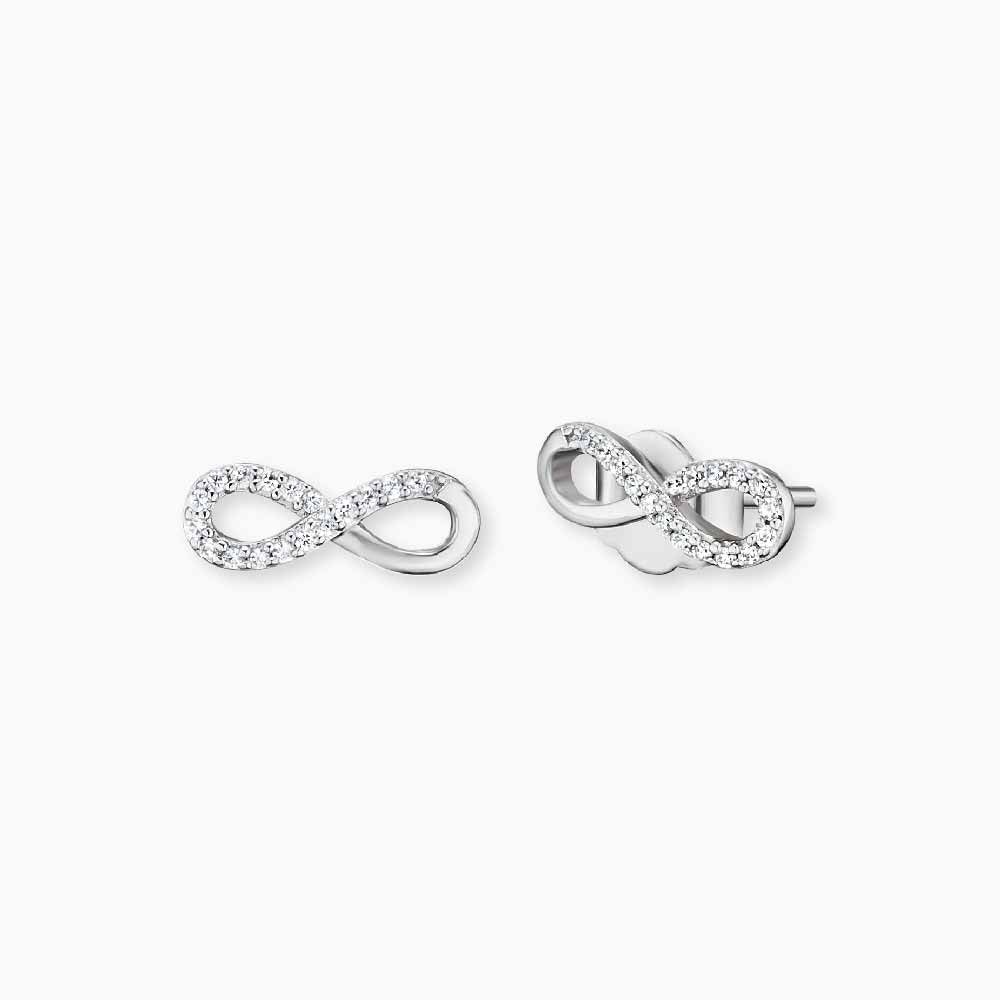 Engelsrufer LILINFINITY Ohrstecker Infinity mit Zirkonia - Silber rhodiniert – Ansicht 2
