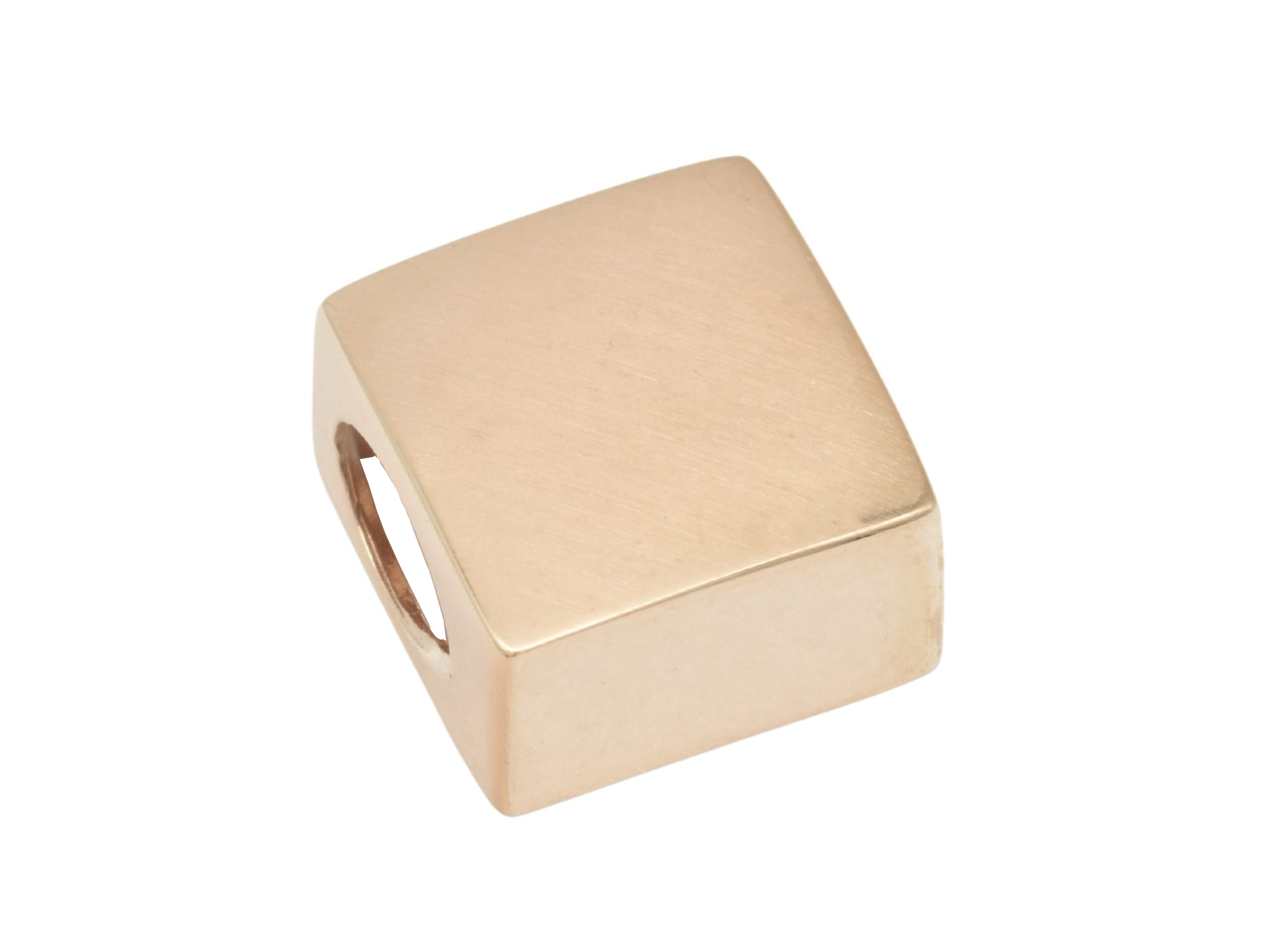 Anhänger Quadrat 8 mm - Sterling Silber - Roségold Vergoldung