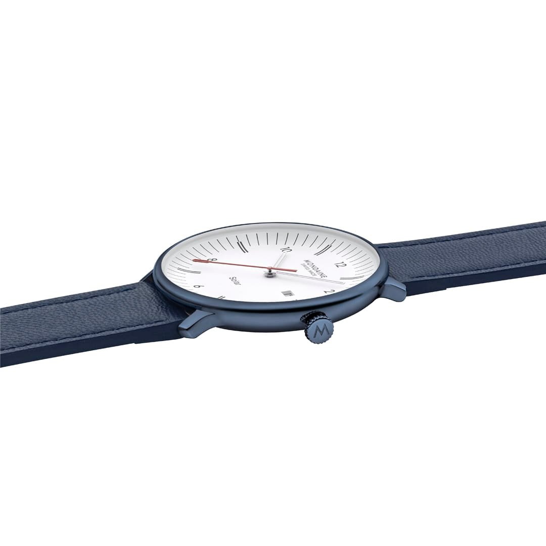 Mondaine Uhr MLE.41910.LQV - Doppio Big - SOLAR - Blau - 41 mm – Ansicht 5