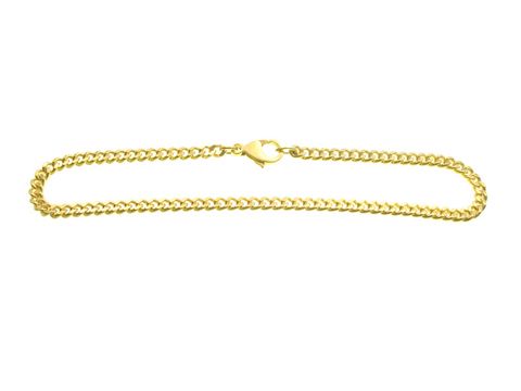 Flachpanzer Gold 333 Panzer Armband in 19 cm Länge und 3 x 1,6 mm Breite, hergestellt von Juwelier Harnisch, präsentiert sich elegant mit einem klassischen Karabinerverschluss.