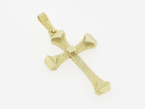 Gold Anhänger Kreuz 333 Gold massiv, Hersteller Juwelier Harnisch, klassisch verarbeitet, ideal für stilvolle Schmuckliebhaber und spirituelle Symbole.