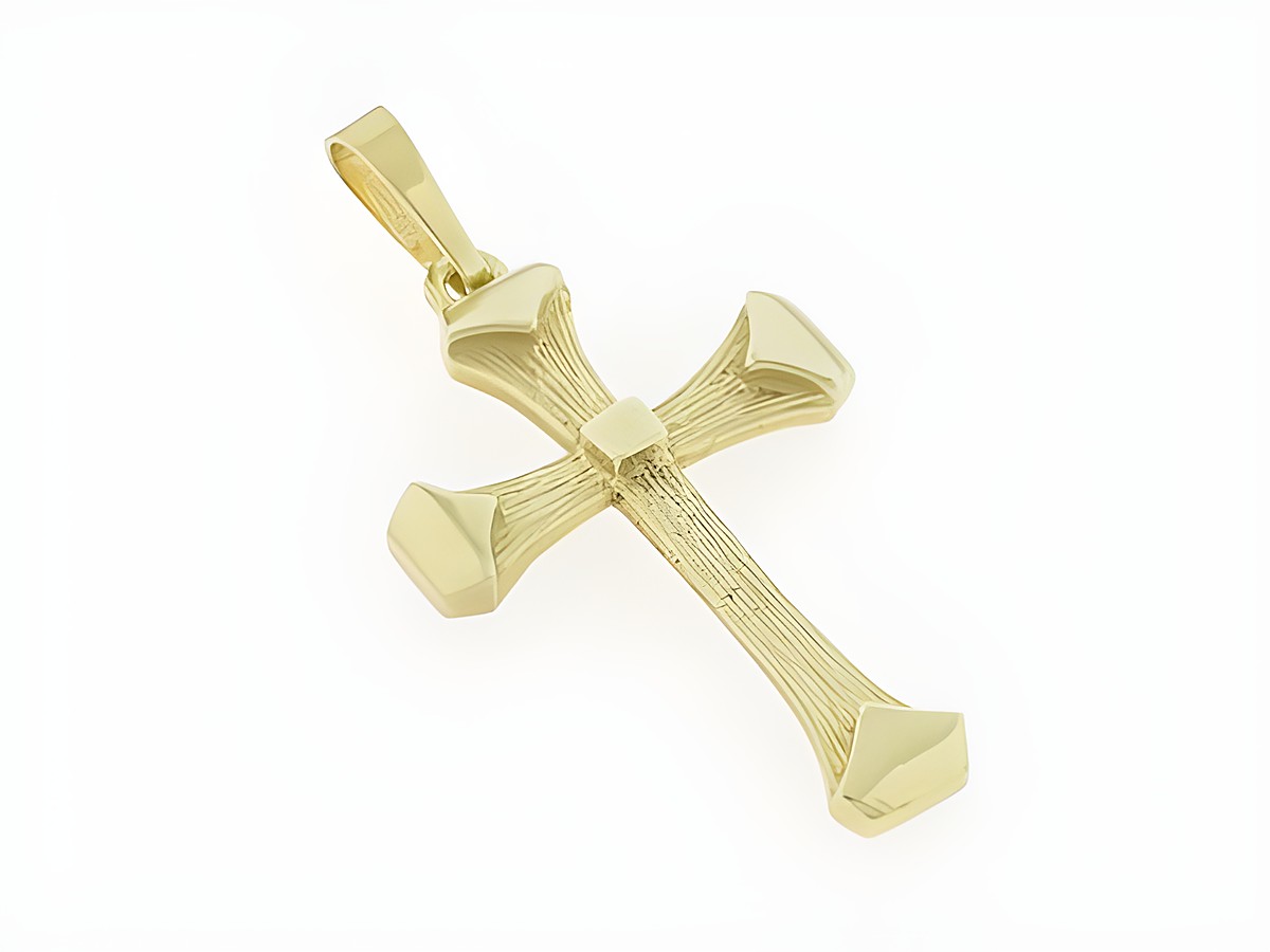 Gold Anhänger Kreuz 333 Gold massiv, Hersteller Juwelier Harnisch, klassisch verarbeitet, ideal für stilvolle Schmuckliebhaber und spirituelle Symbole.