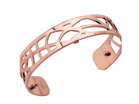 Armreif von Les Georgettes in Roségold mit einem filigranen, geometrischen Design, Modell 7028409, 14 mm breit, elegant und modern für stilbewusste Trägerinnen.