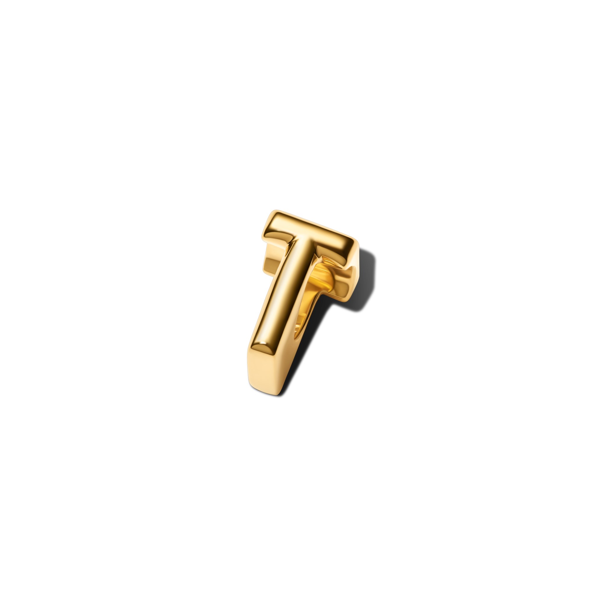 Pandora Buchstabe T - Alphabet - Mini Charm Gelbgold Vergoldung – Ansicht 3