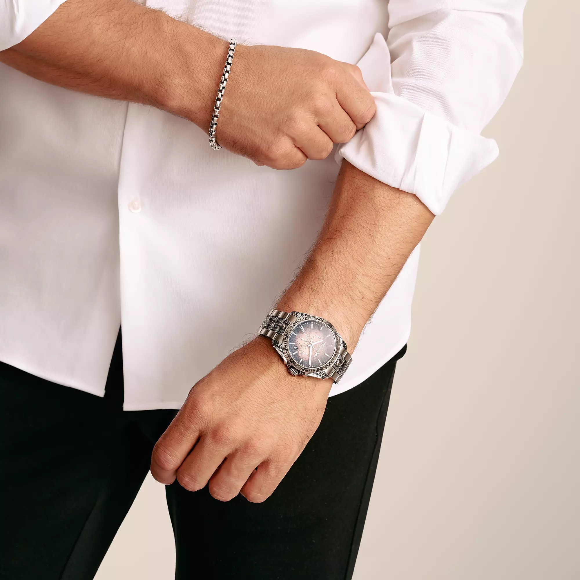 Thomas Sabo Uhr - Rebel at Heart Totenkopf - Ziffernblatt braun – Ansicht 4