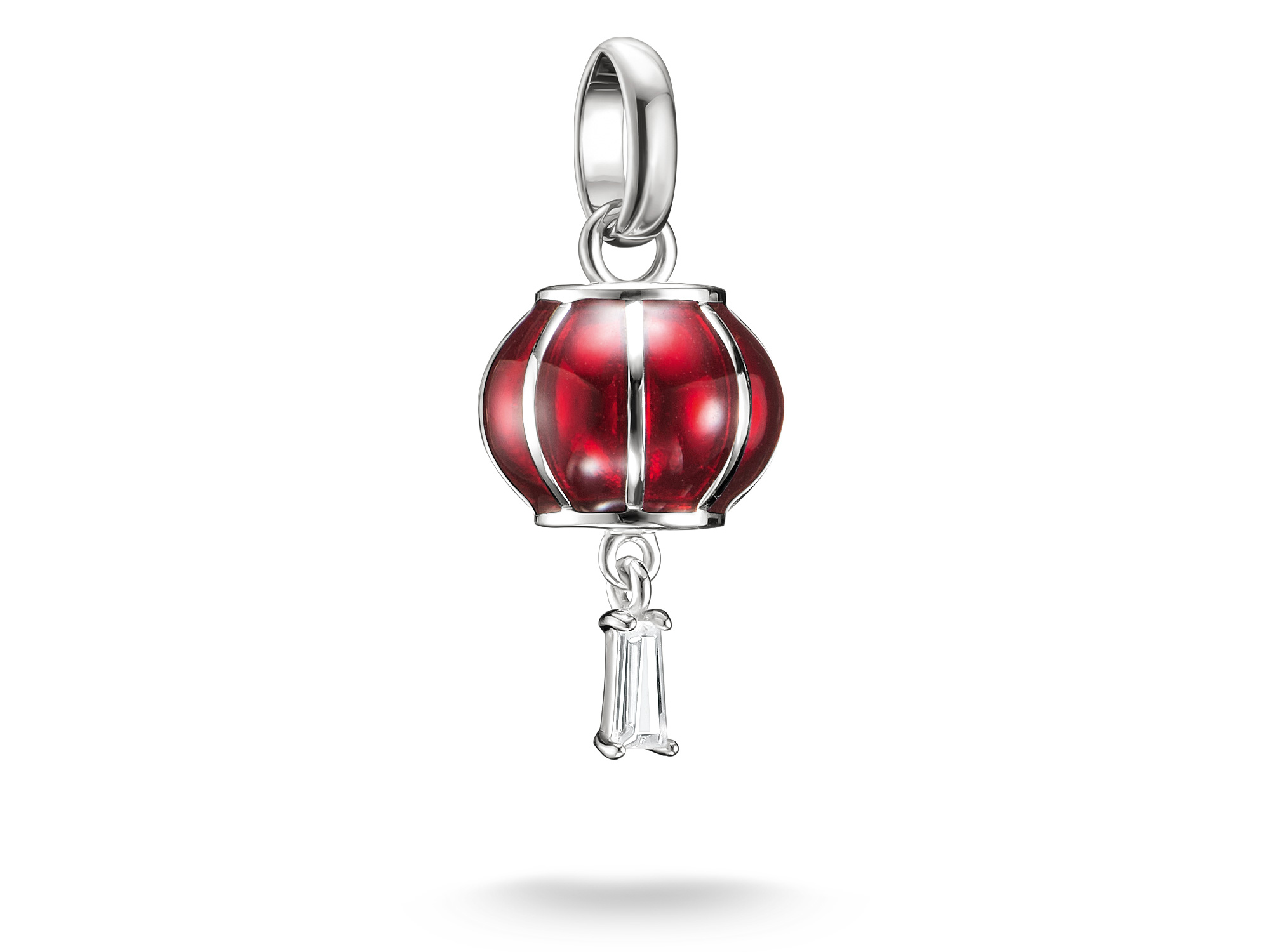 Thomas Sabo Connect - CC1341-041-10 Tokyo Crush Charm Lampion - Sterling Silber, Kaltemail & Zirkonia - Rot - Charm mit Öse