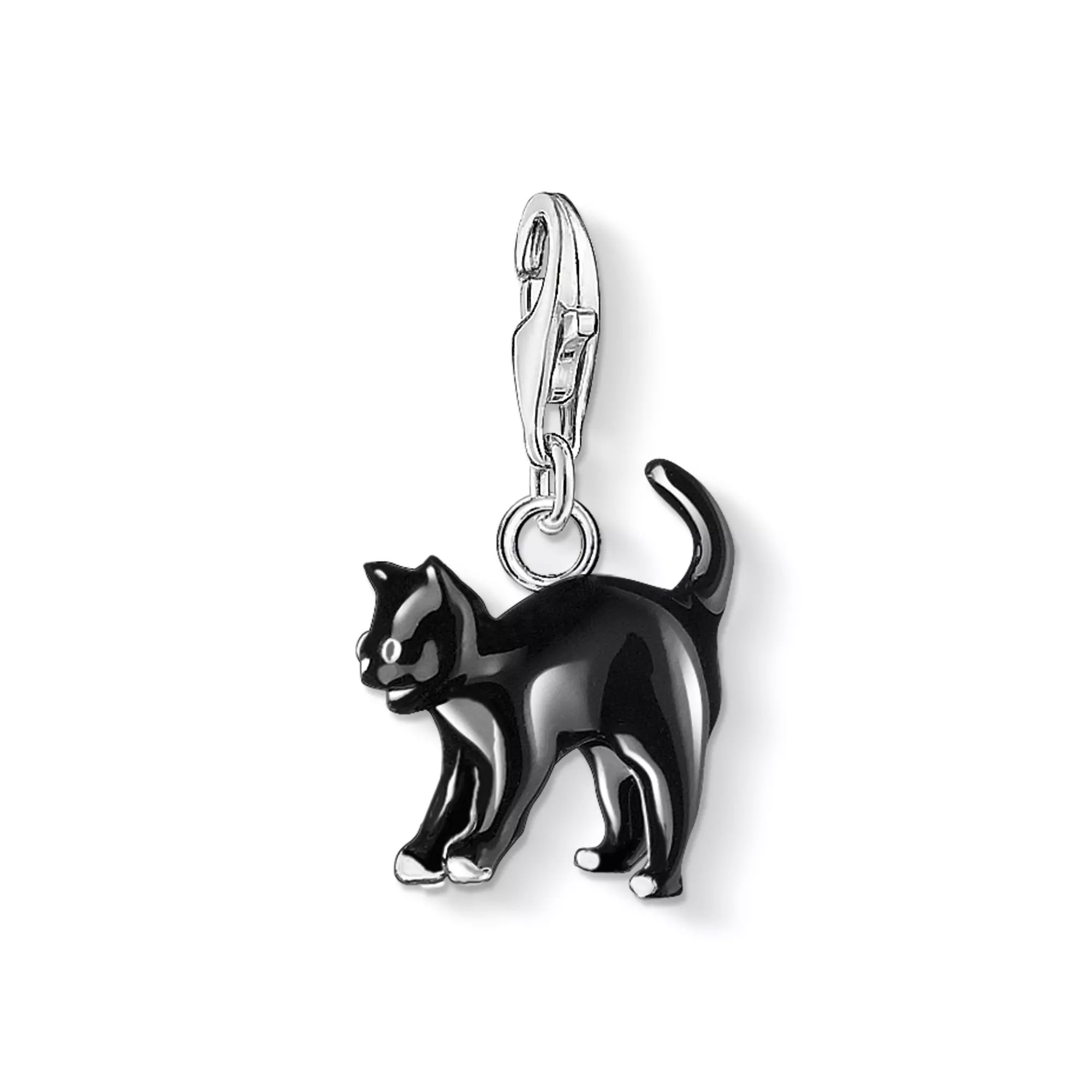 Thomas Sabo Katze - charms Anhänger - Silber + Kaltemail