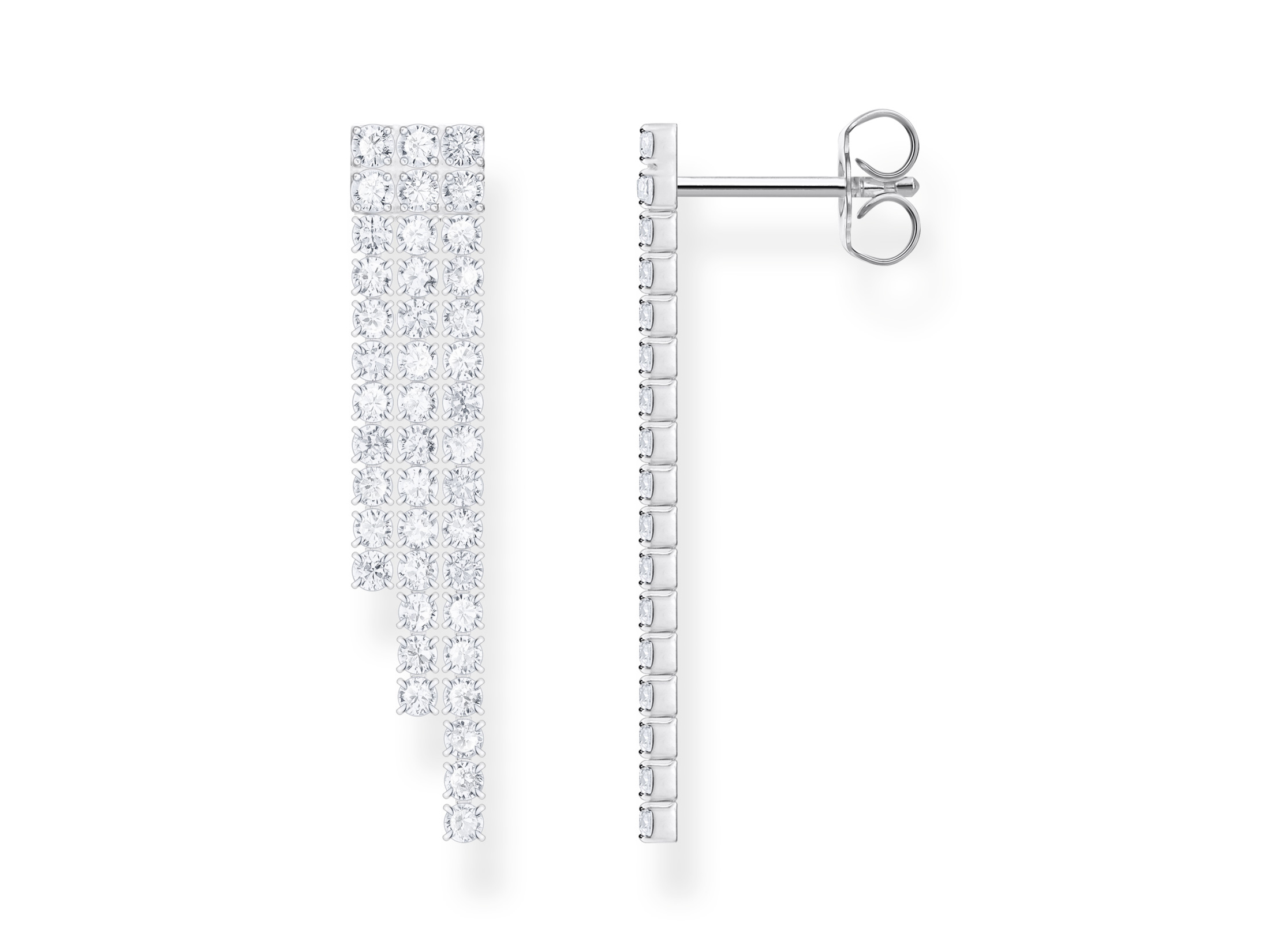 Thomas Sabo H2309-051-14 SPARKLING WHITE Ohrringe - Weiß - Silber + Zirkonia - Weiß Schlichte Thomas Sabo Ohrringe H2309-051-14 in Silber mit funkelnden Zirkonia-Steinen in Weiß, ideal für elegante Anlässe oder als modisches Statement.