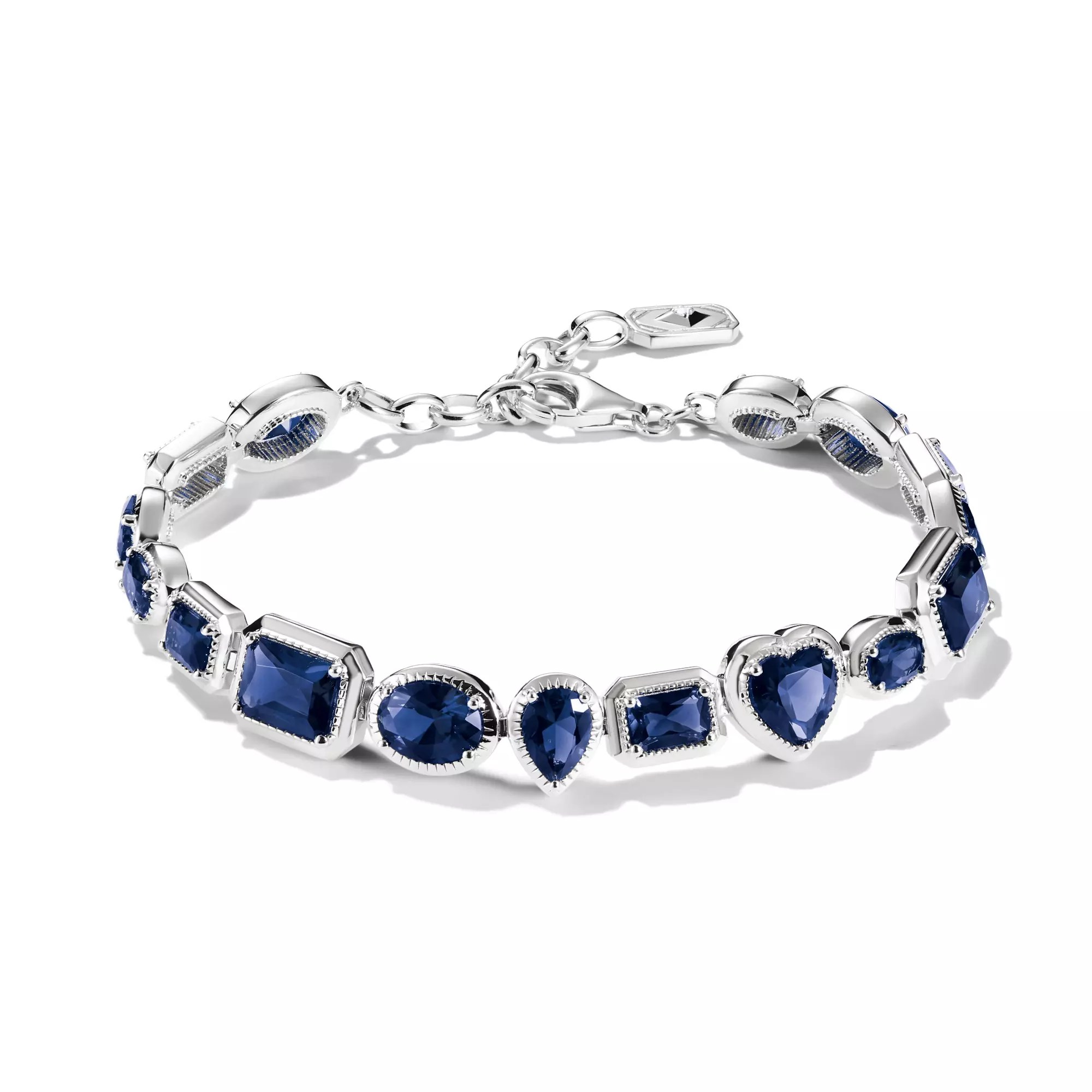 Thomas Sabo ELYNDRA Armband - 19 cm - Sterling Silber recy. & Nano-Kristall - blau