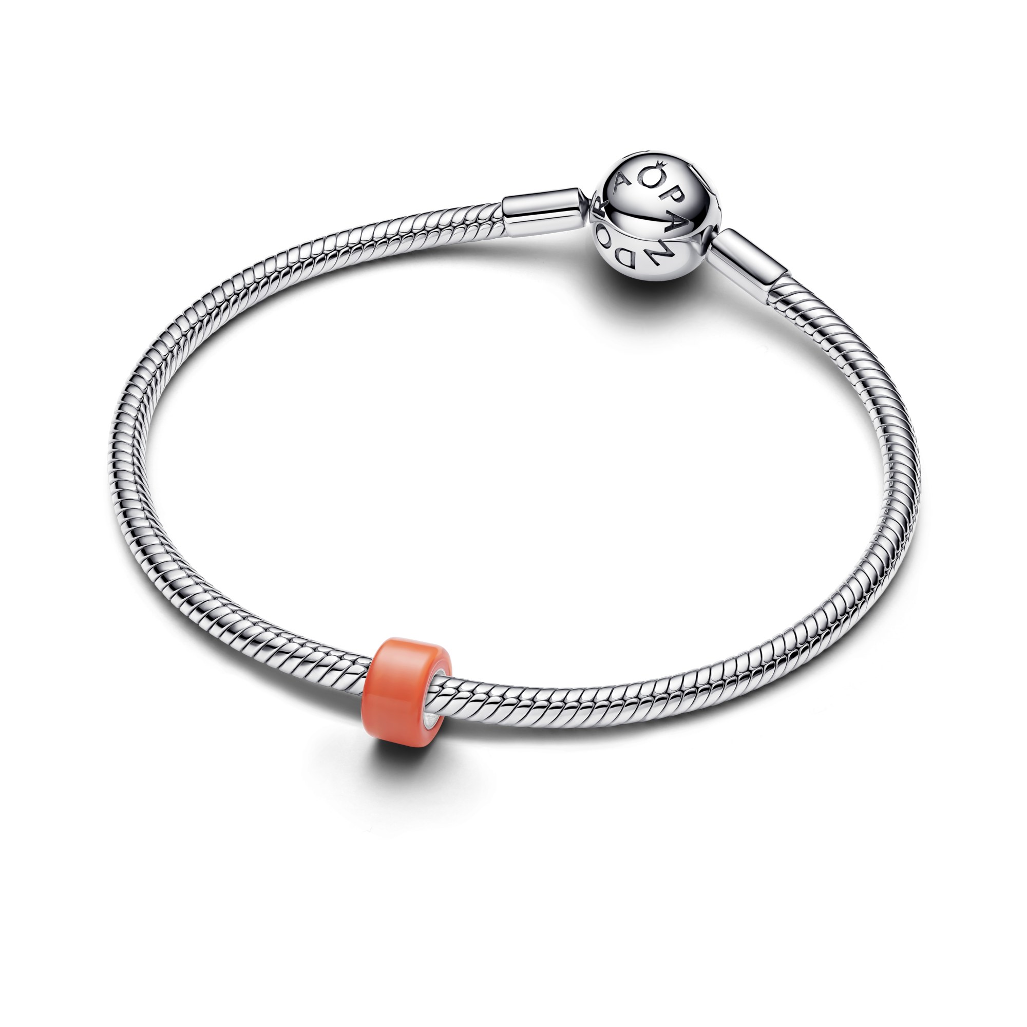 Pandora Mini charm - Murano - Orange - Sterling Silber – Ansicht 3